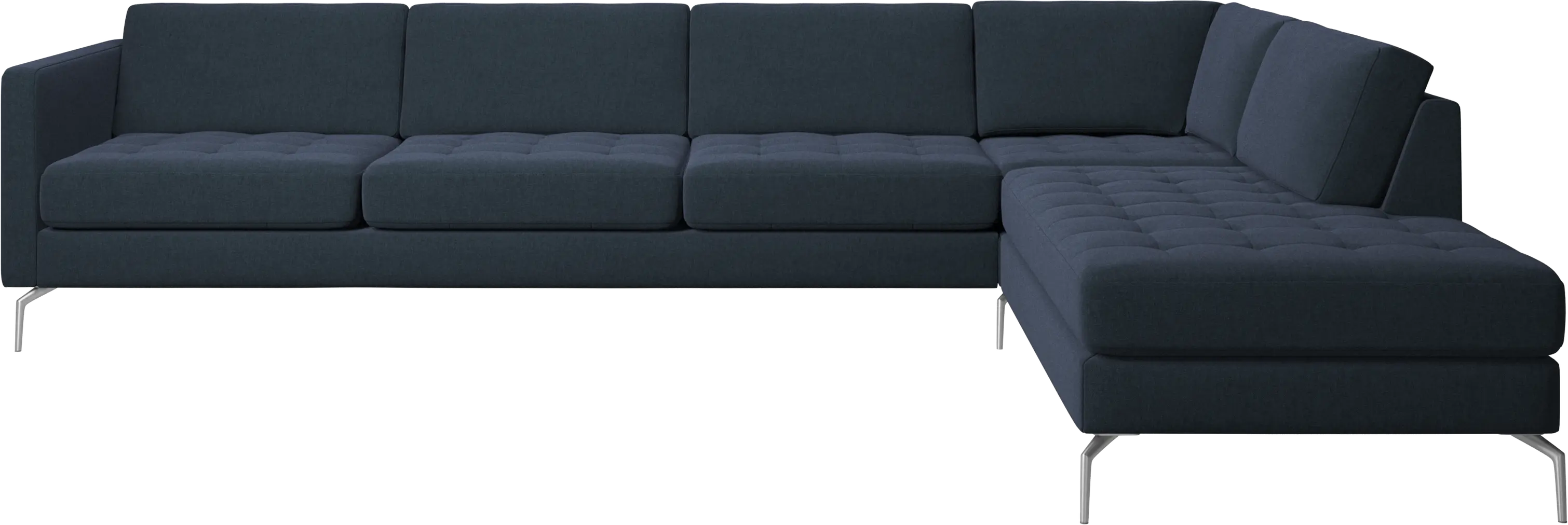 Osaka corner sofa with lounging unit, tufted seat