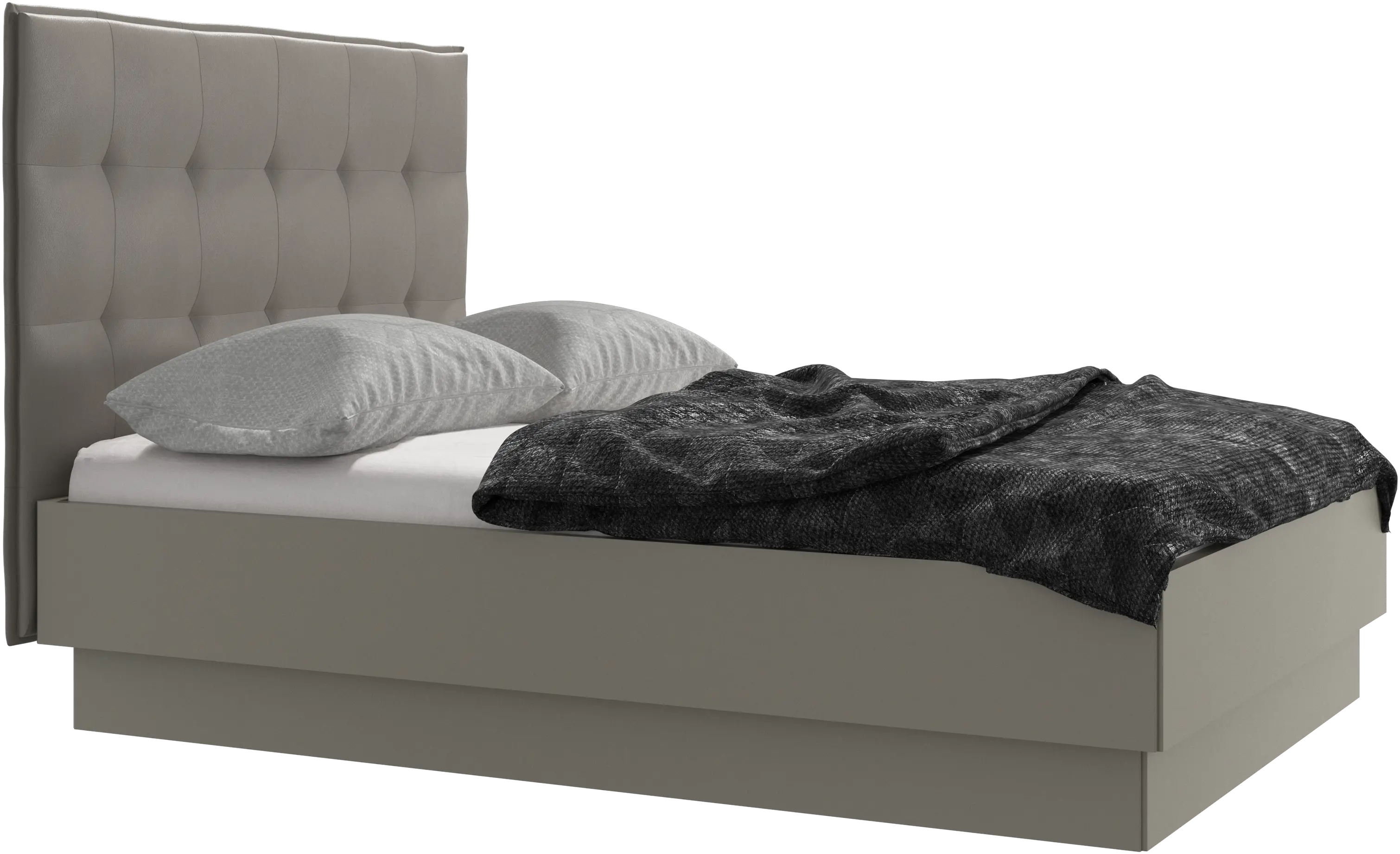 Lugano storage bed with lift-up frame and slats, excl. mattress