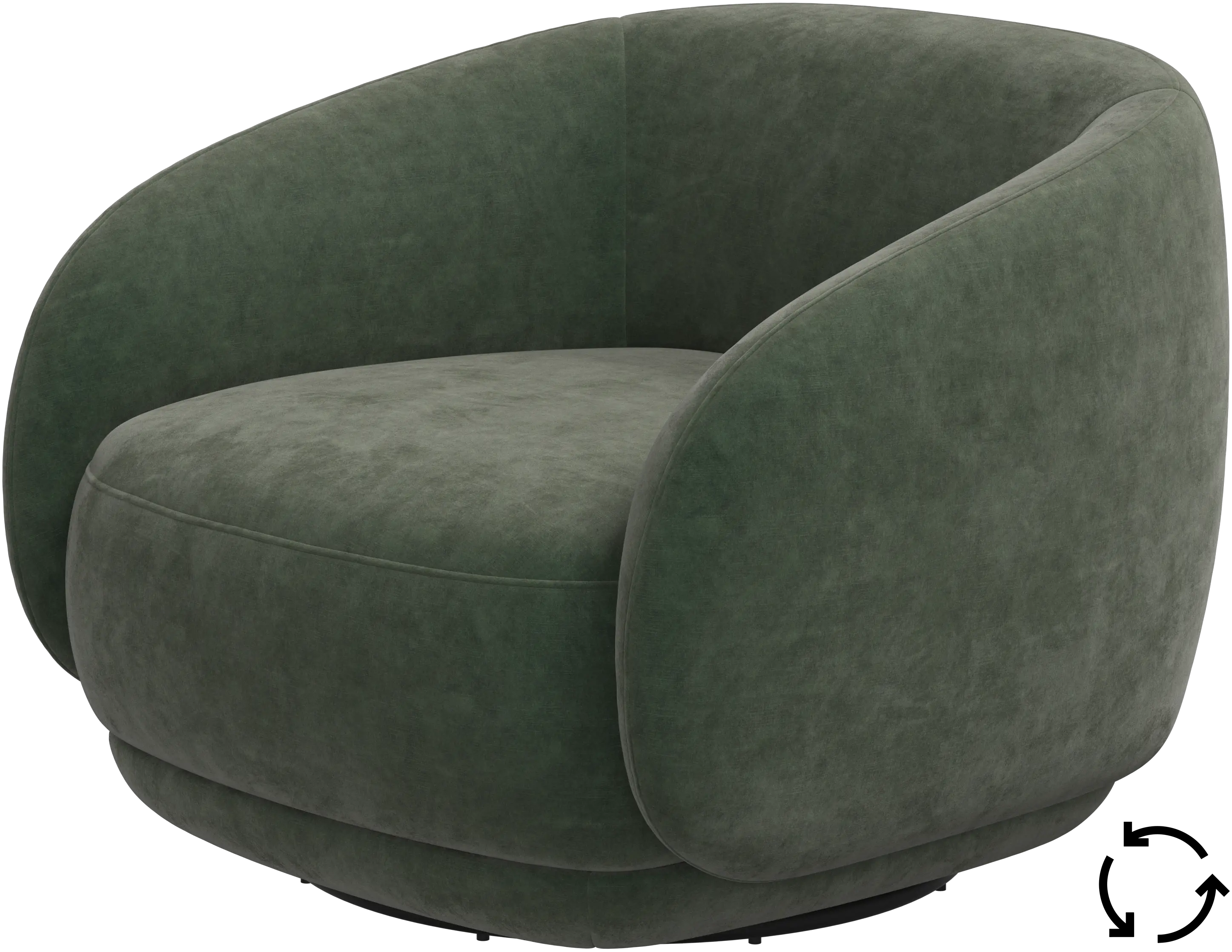 Bolzano armchair with swivel function