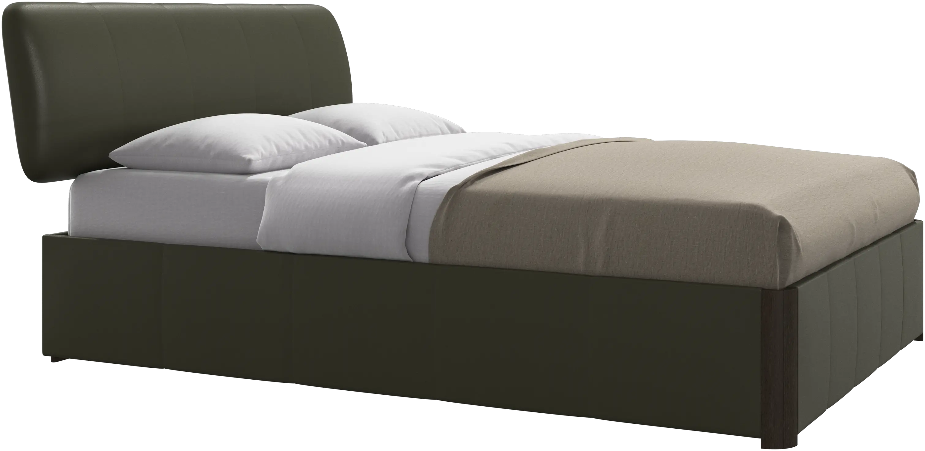 Element bed, bed-mounted headboard, with slats, excl. mattress