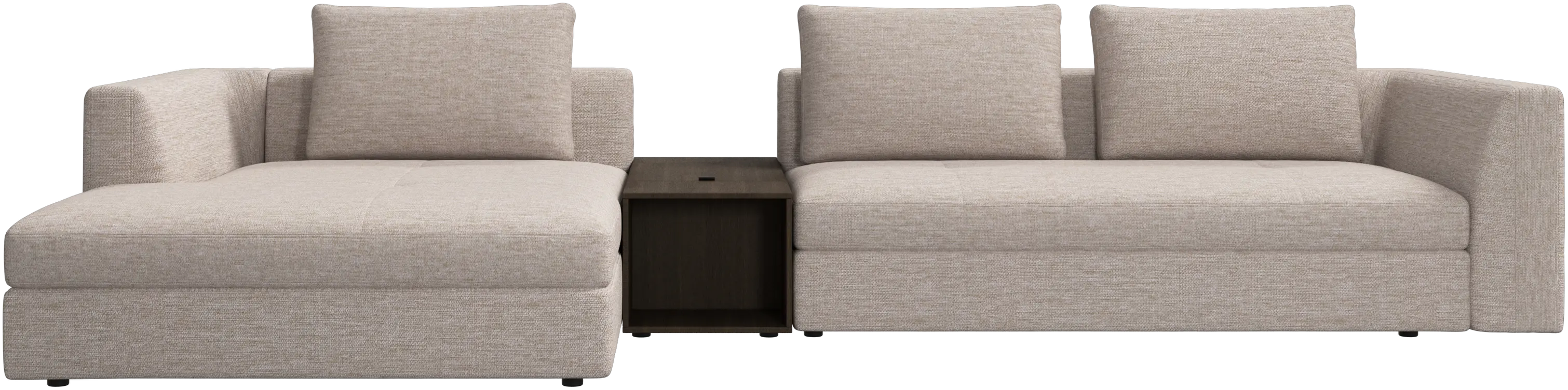 Bergamo chaise longue sofa with storage