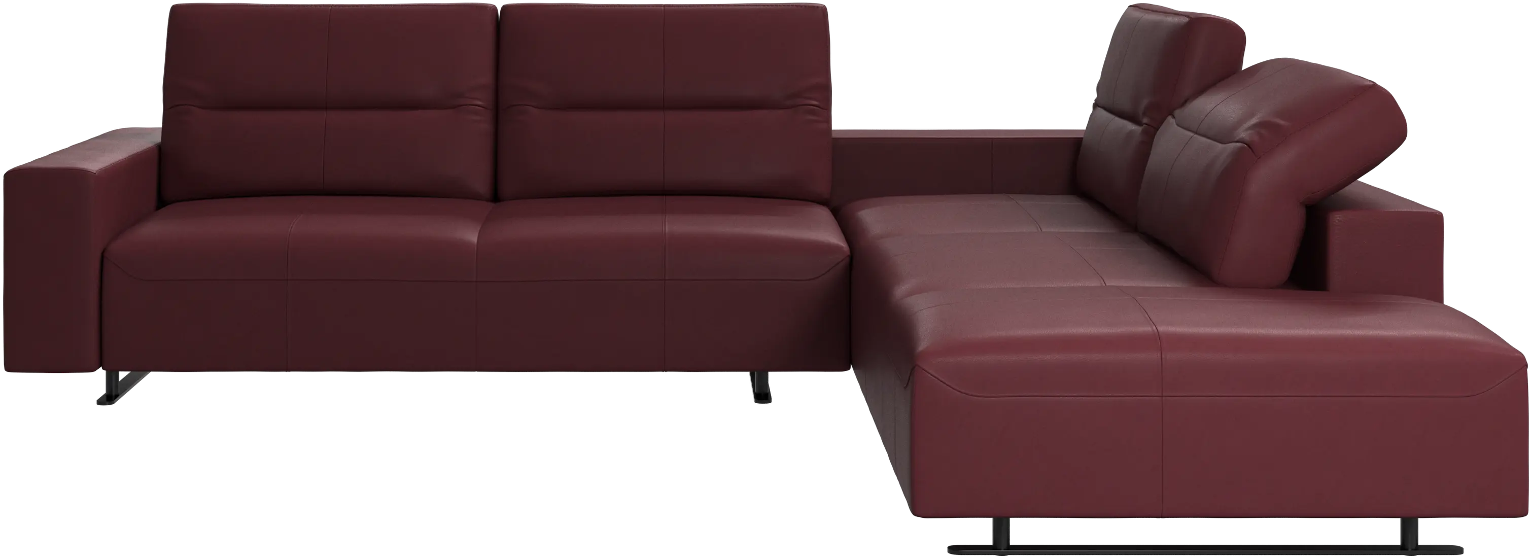 Hampton corner sofa with adjustable back and storage on left side
