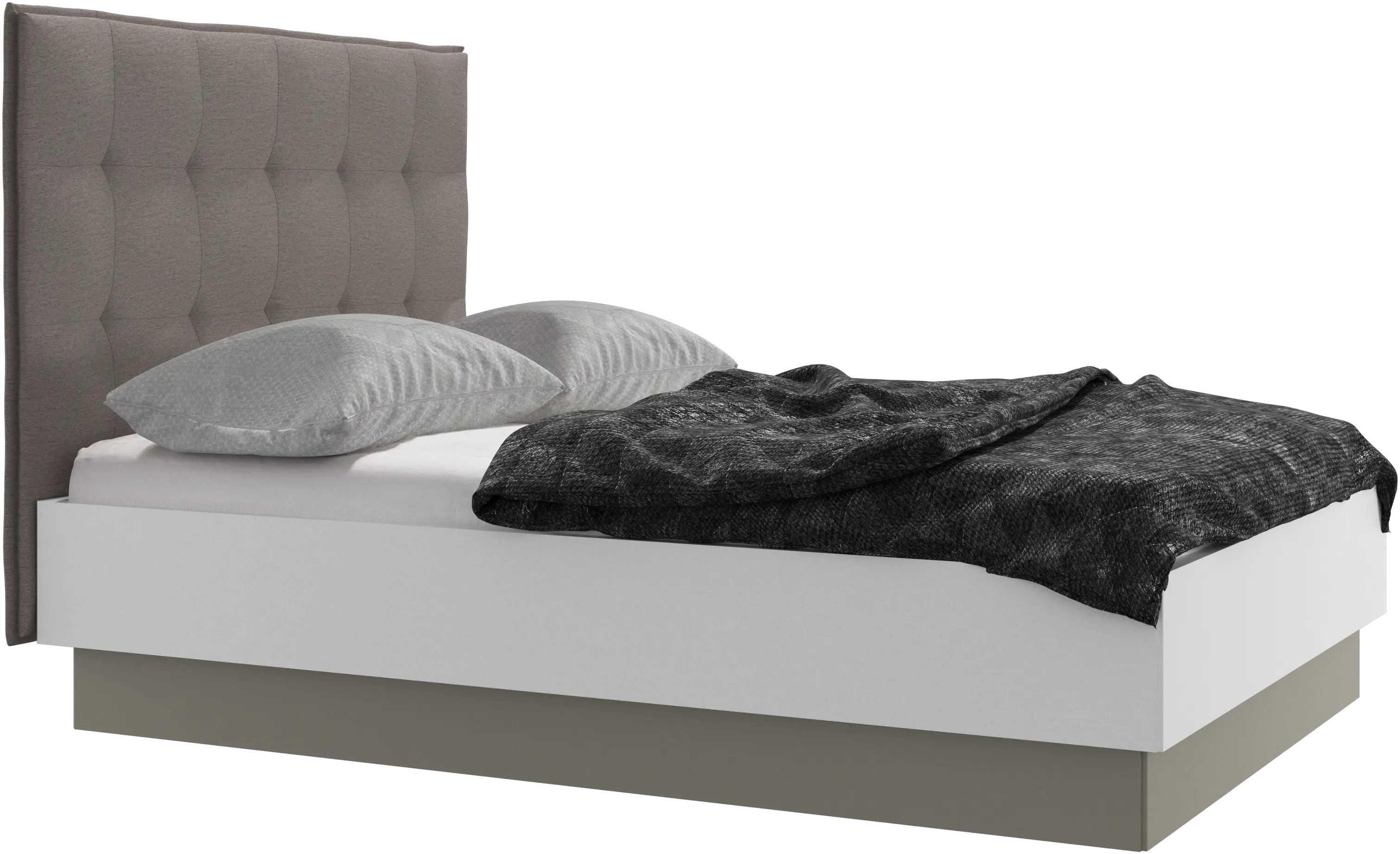 Lugano storage bed with lift-up frame and slats, excl. mattress