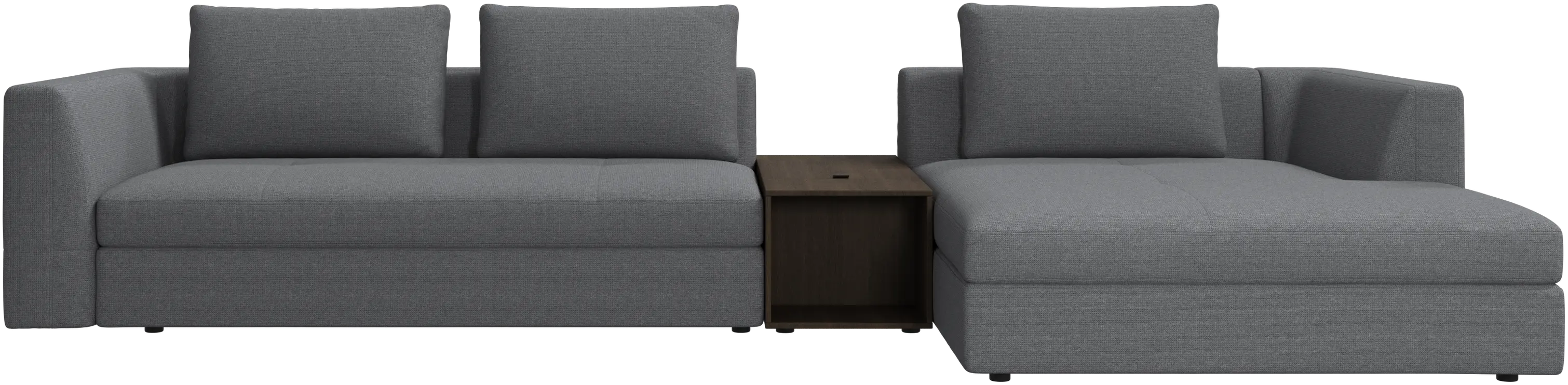 Bergamo chaise longue sofa with storage