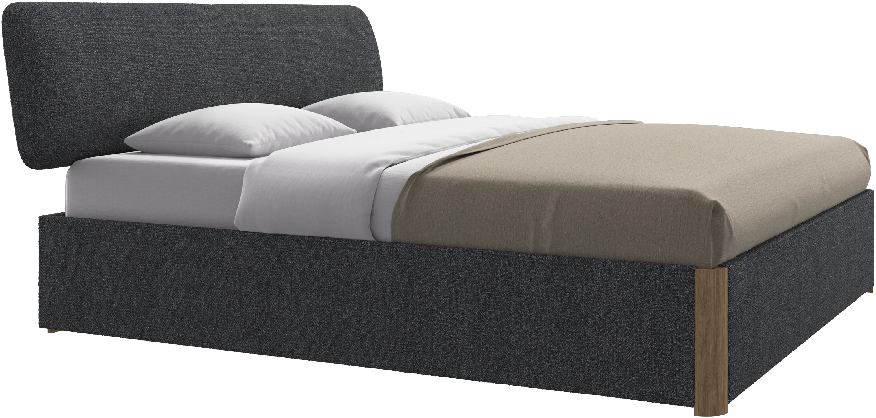 Element bed, bed-mounted headboard, with slats, excl. mattress