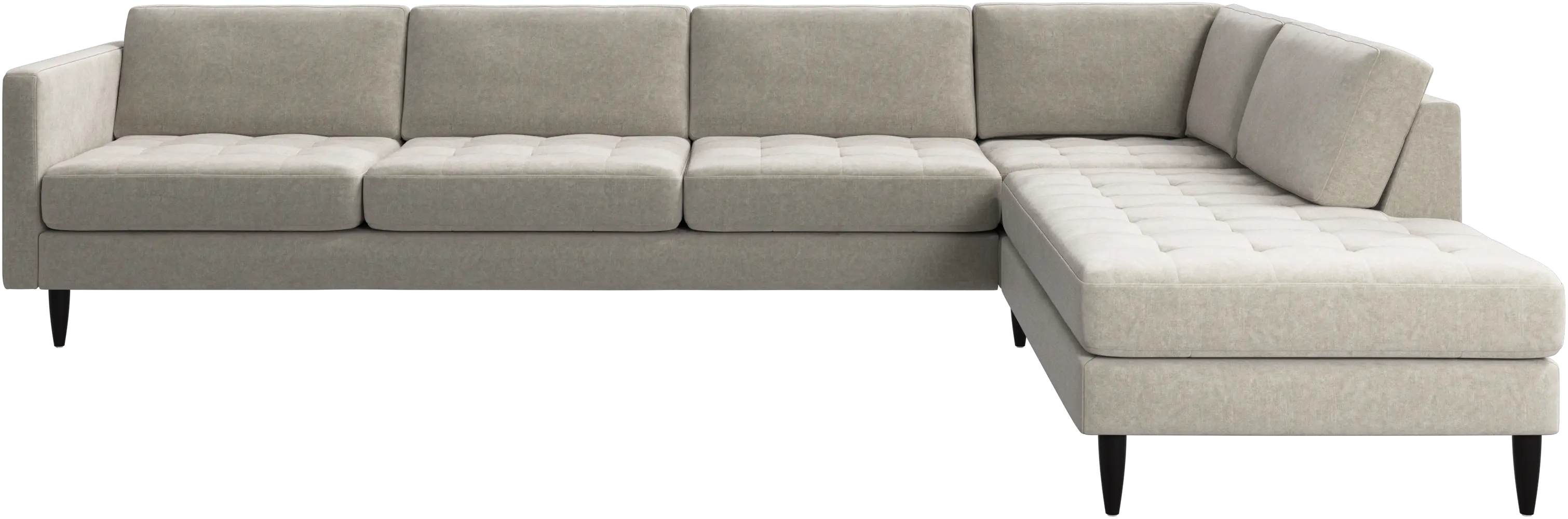 Osaka corner sofa with lounging unit, tufted seat