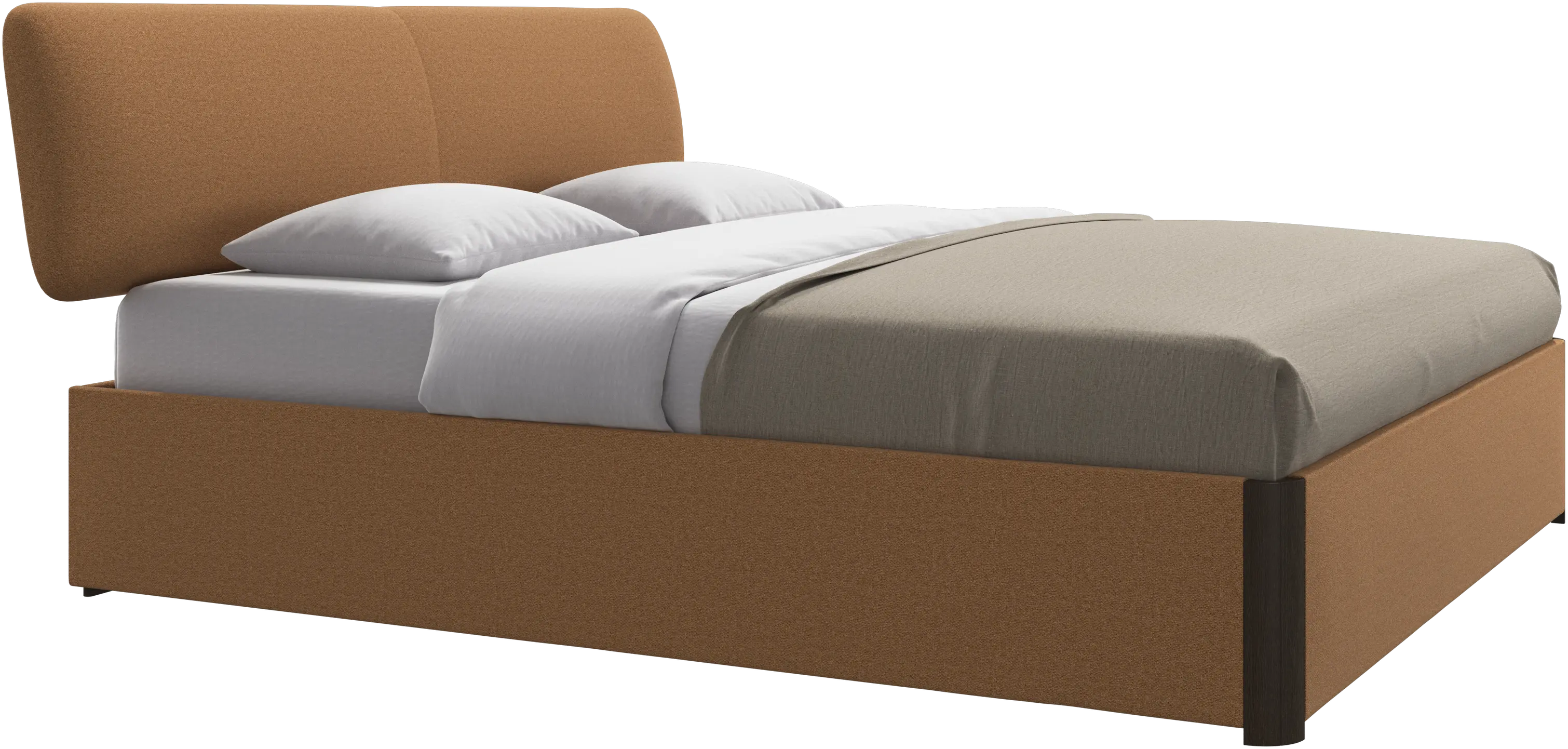 Element cama, cabecero montado en la cama, con láminas, excl. colchón