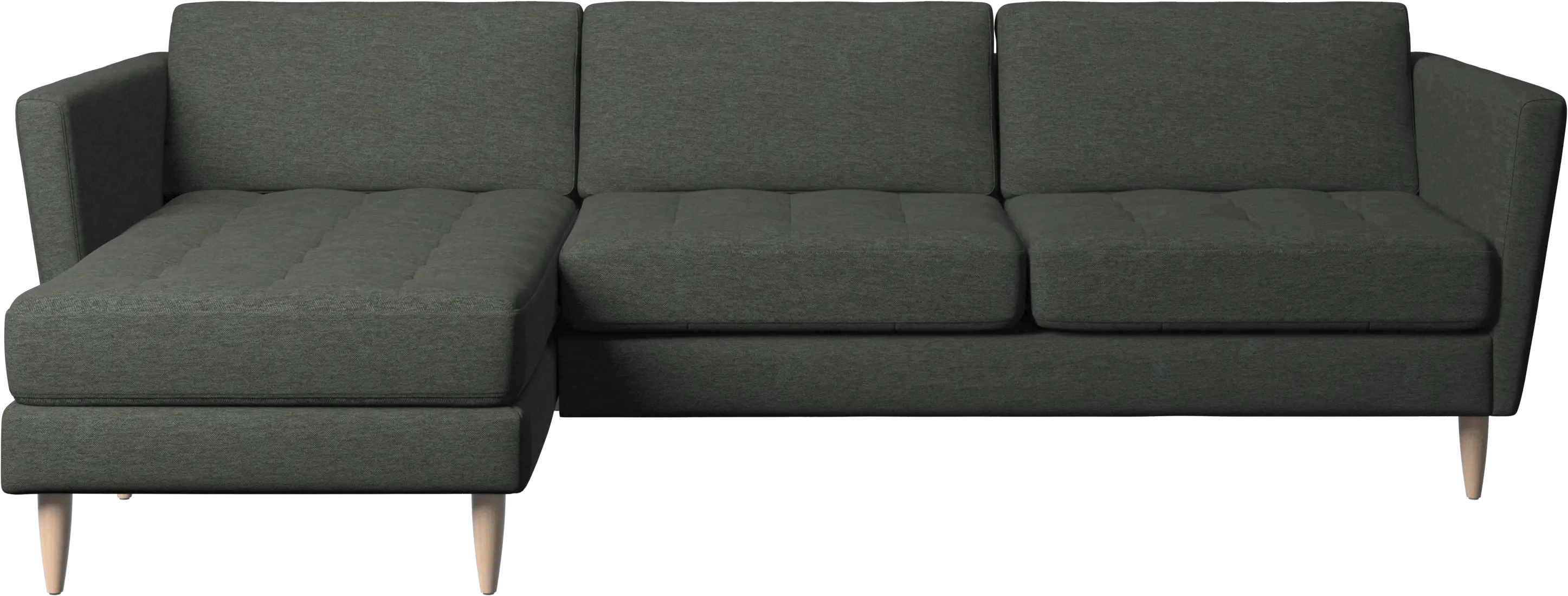 Osaka sofa with resting unit, tufted seat