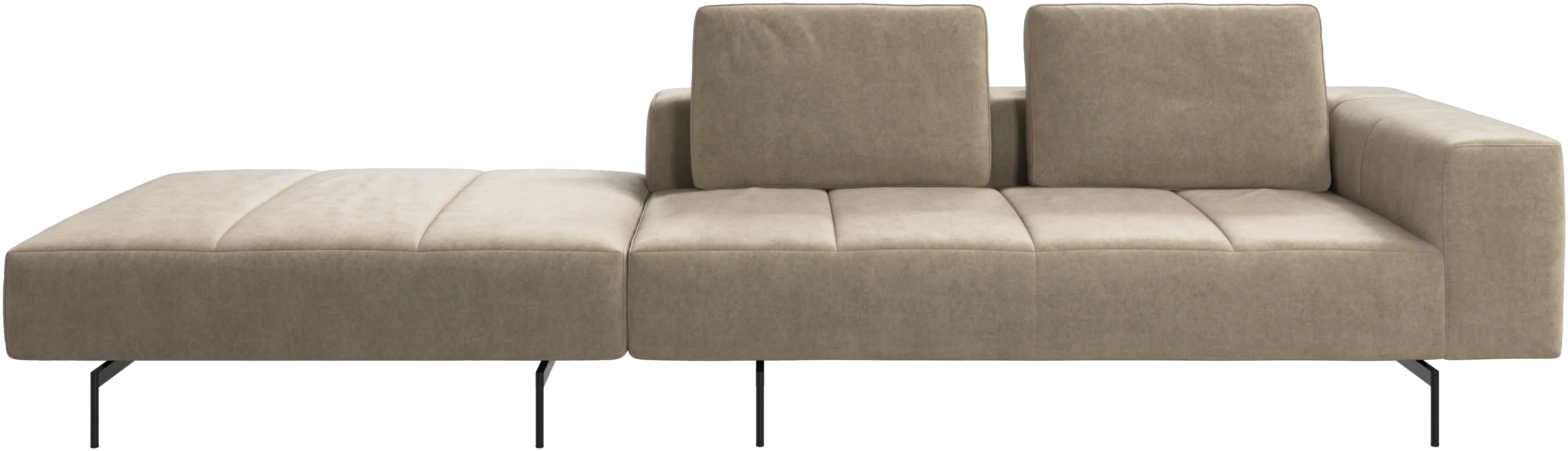 Sofá Amsterdam con pouf en el lado izquierdo