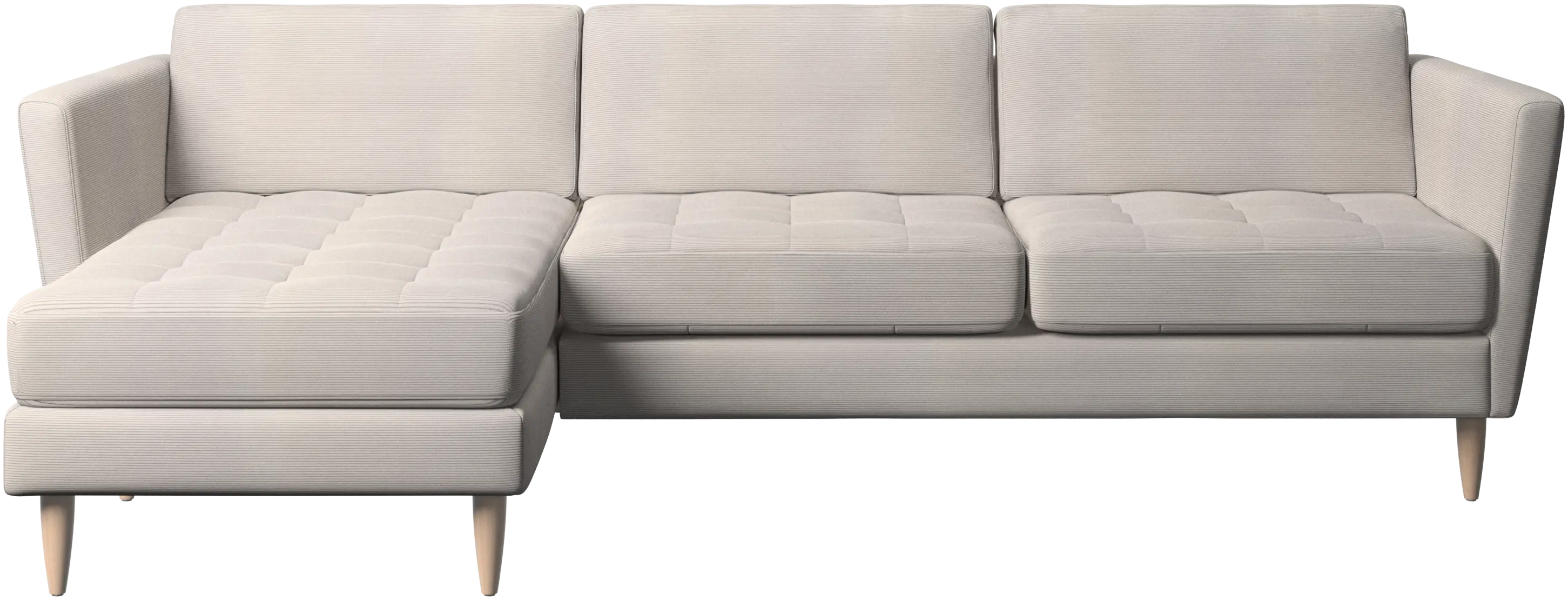 Osaka sofa with resting unit, tufted seat