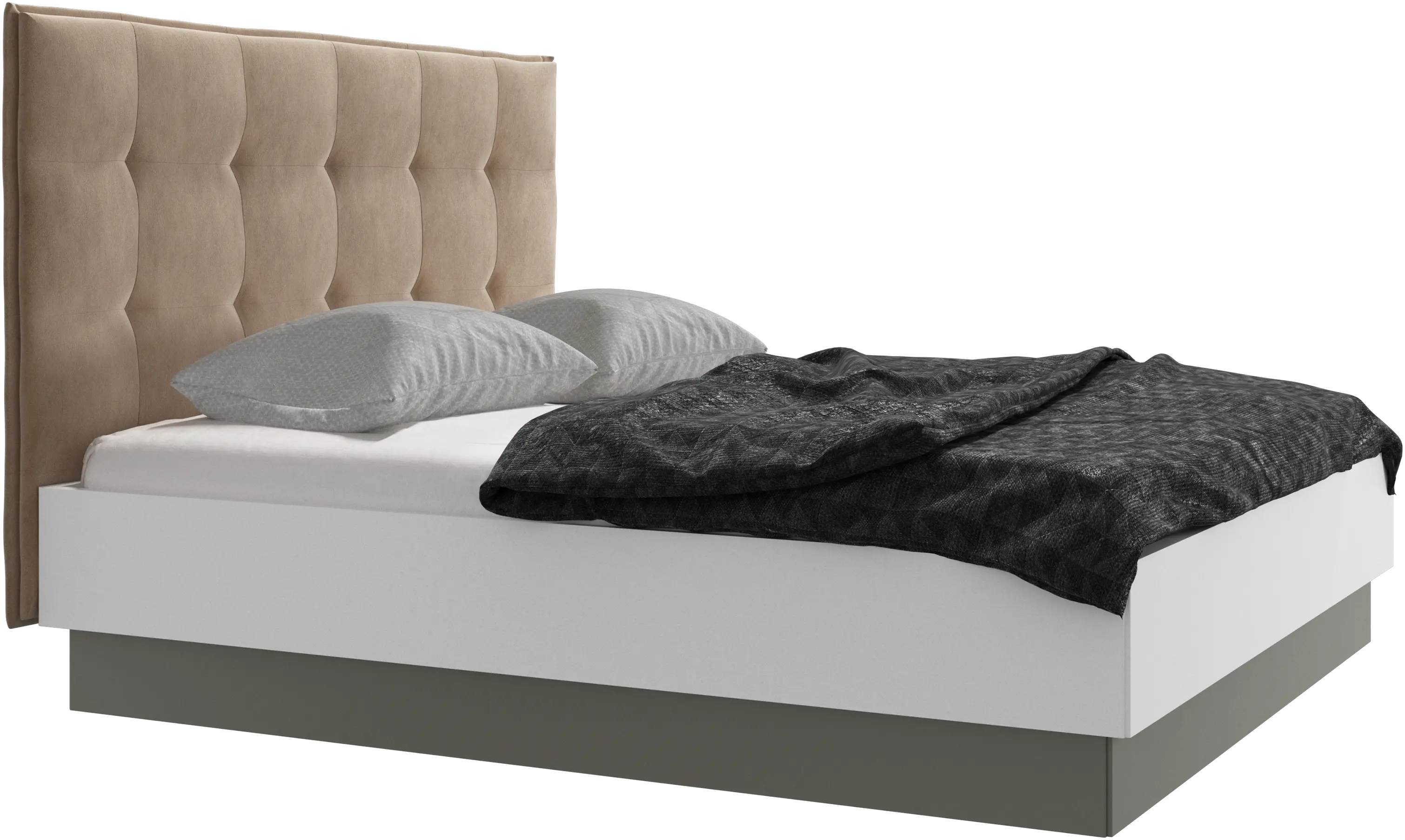 Lugano storage bed with lift-up frame and slats, excl. mattress