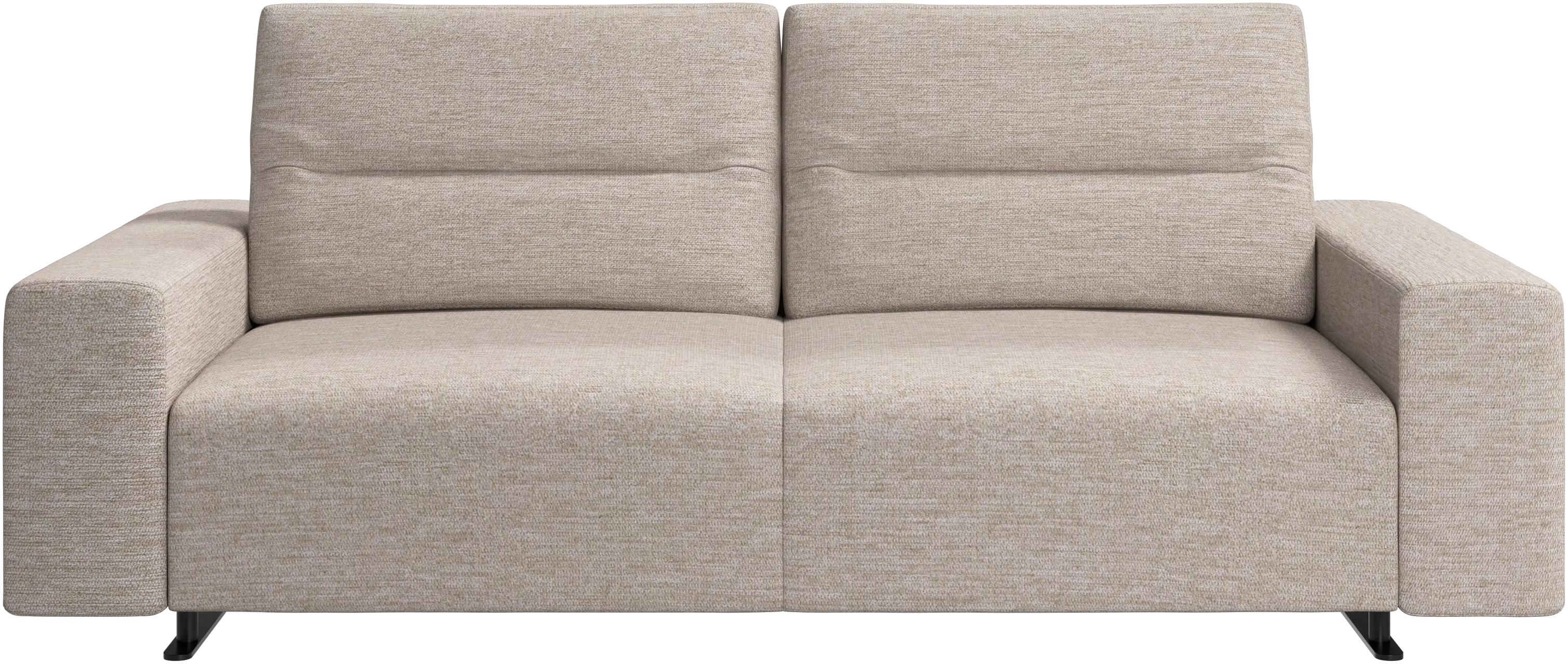 Hampton sofa with adjustable back and storage on the right side