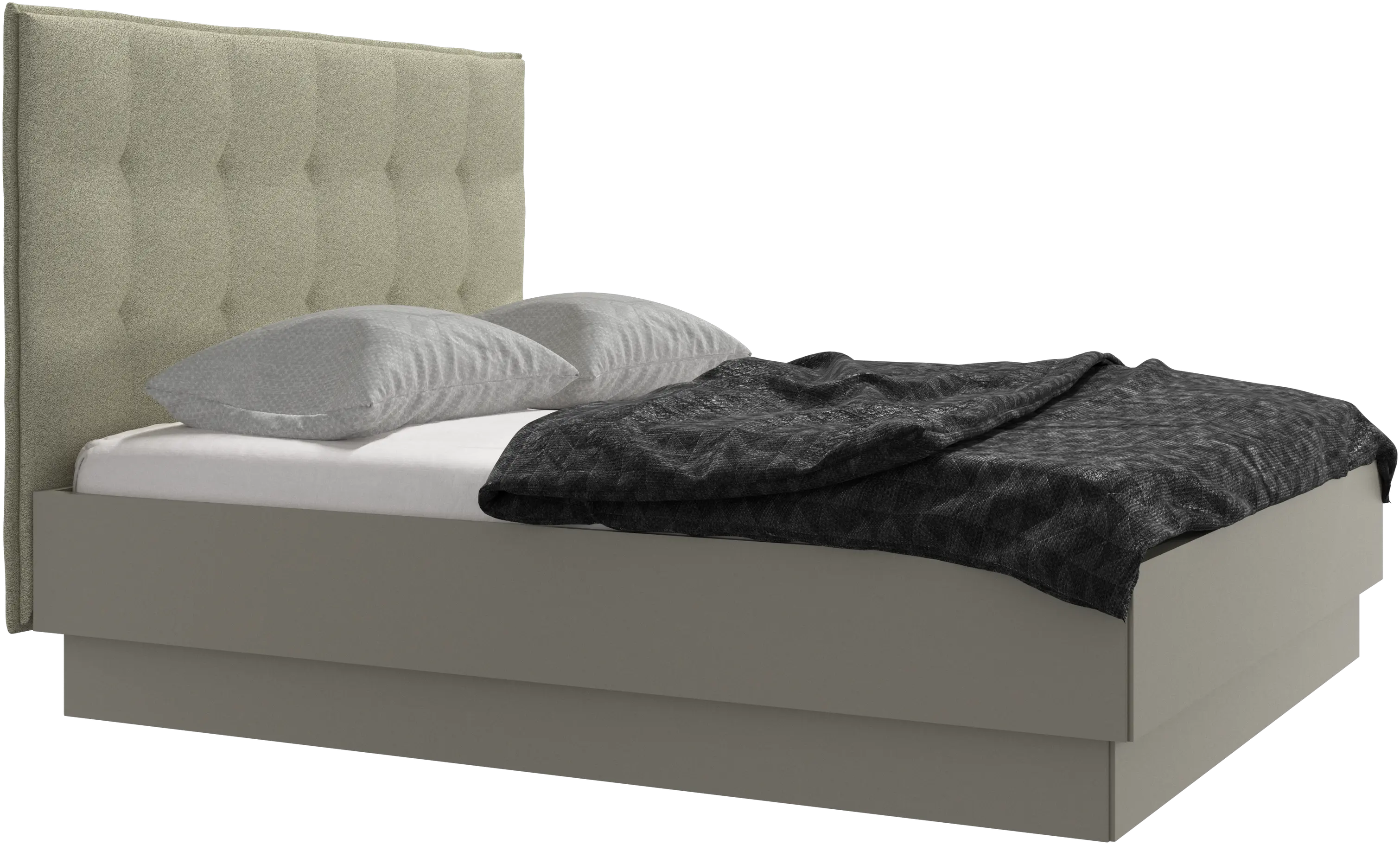 Lugano storage bed with lift-up frame and slats, excl. mattress