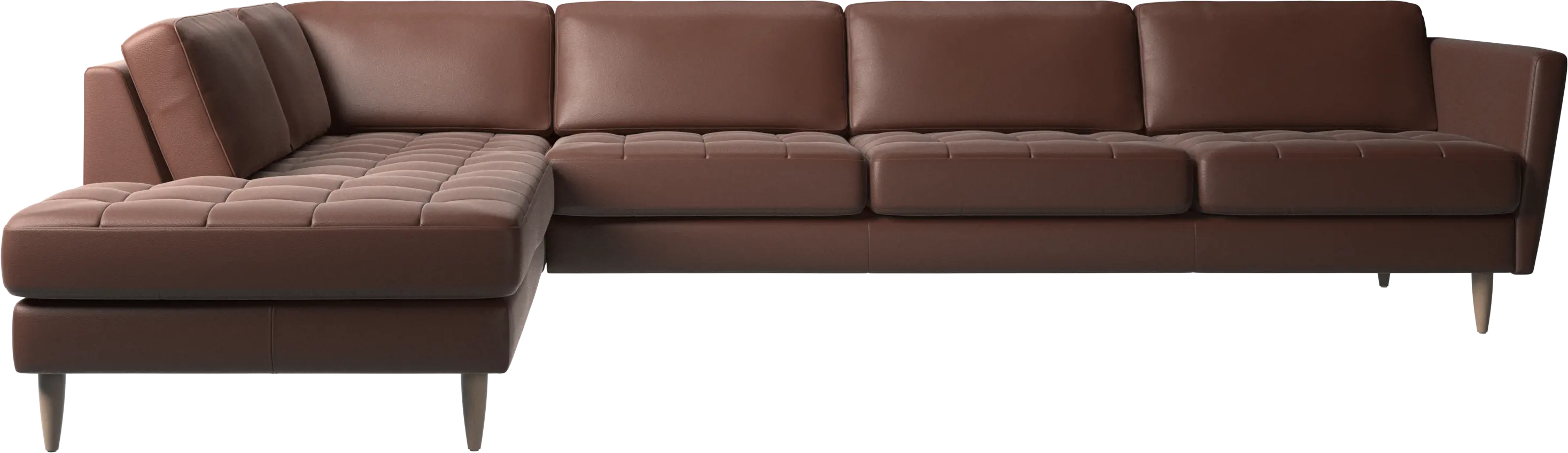 Osaka corner sofa with lounging unit, tufted seat