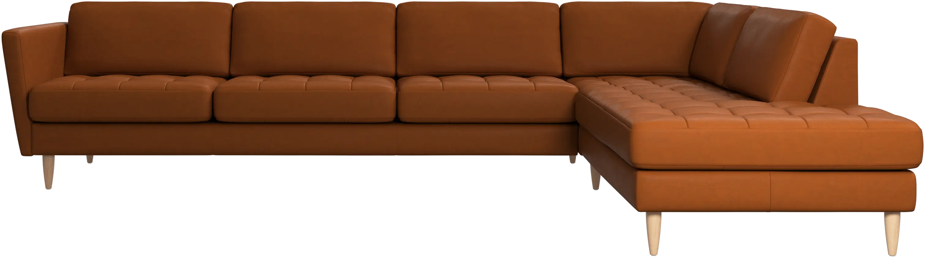 Osaka corner sofa with lounging unit, tufted seat