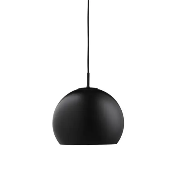 Lamps Ball pendant, matt black. Ø25cm.