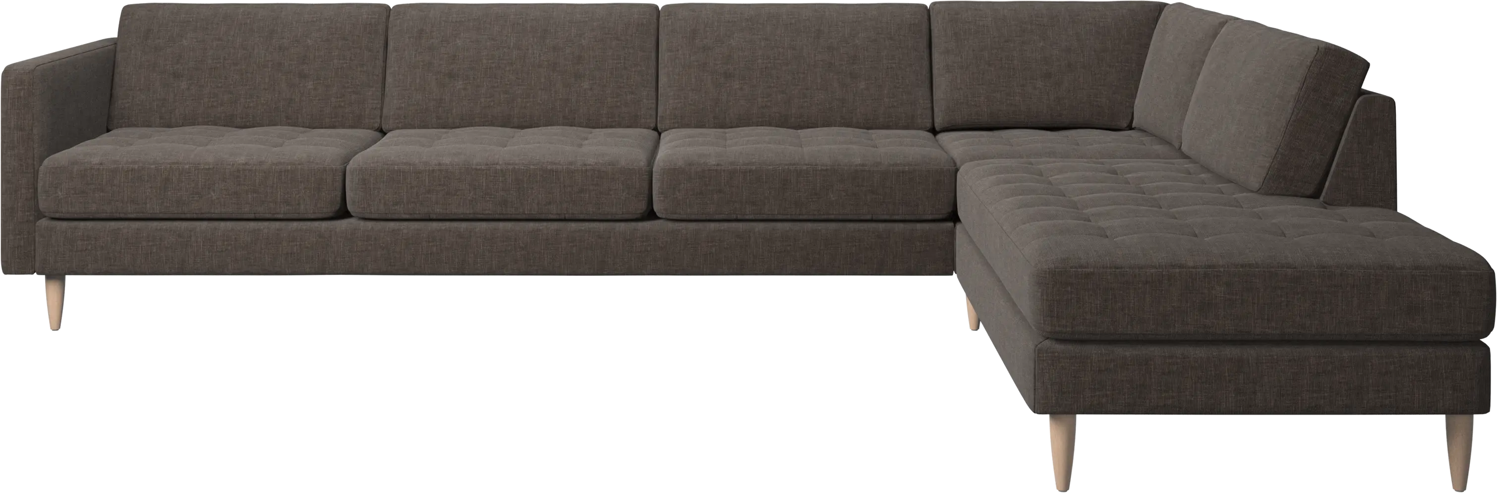 Osaka corner sofa with lounging unit, tufted seat