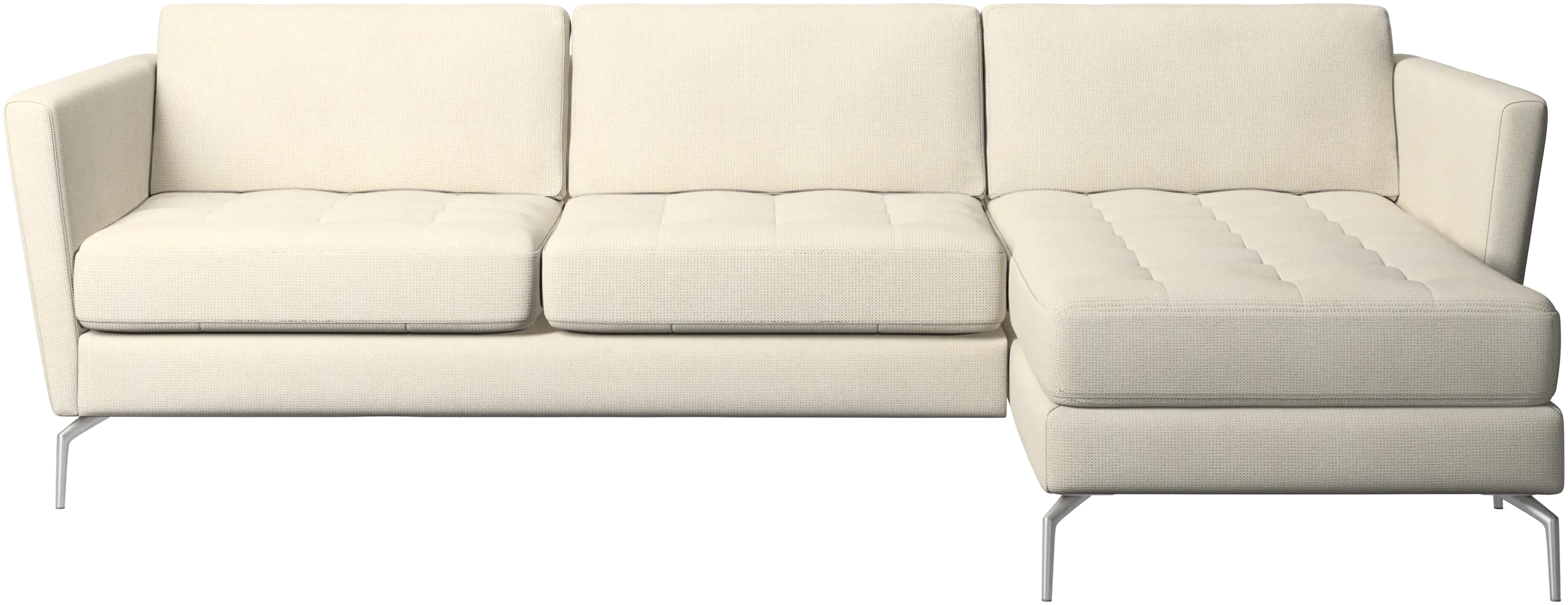 Osaka sofa with resting unit, tufted seat
