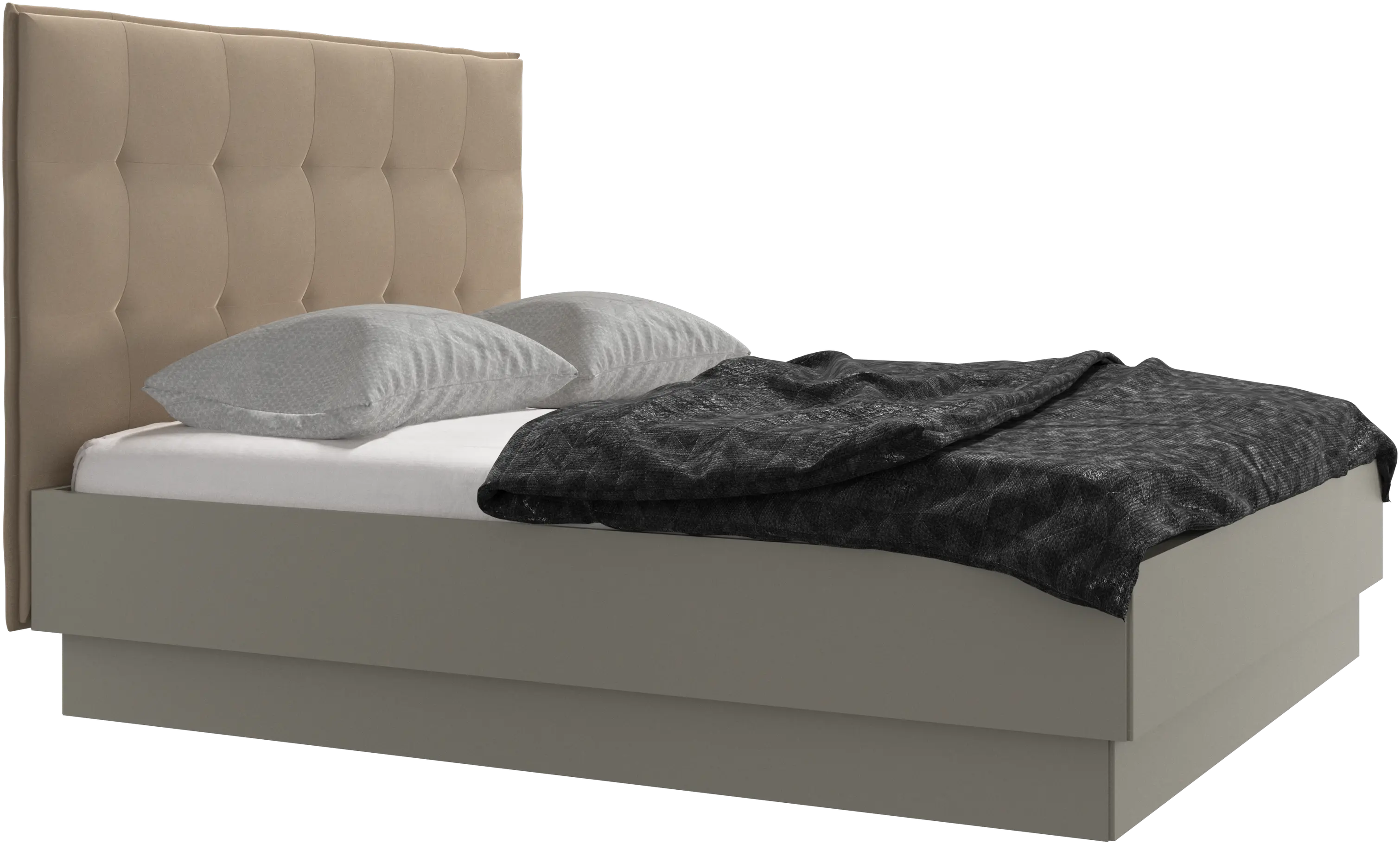 Lugano storage bed with lift-up frame and slats, excl. mattress