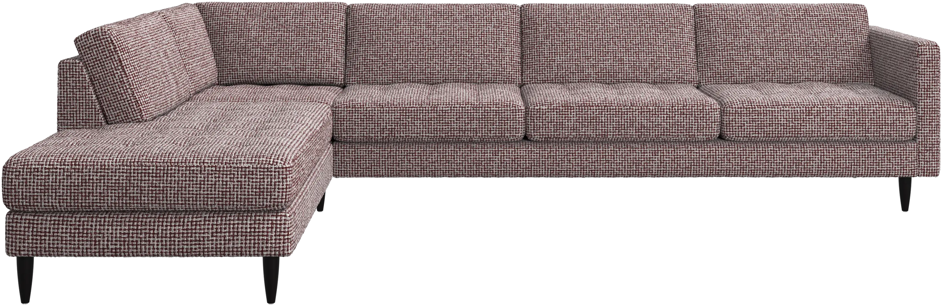 Canapé d'angle Osaka avec chaise longue, assise capitonnée