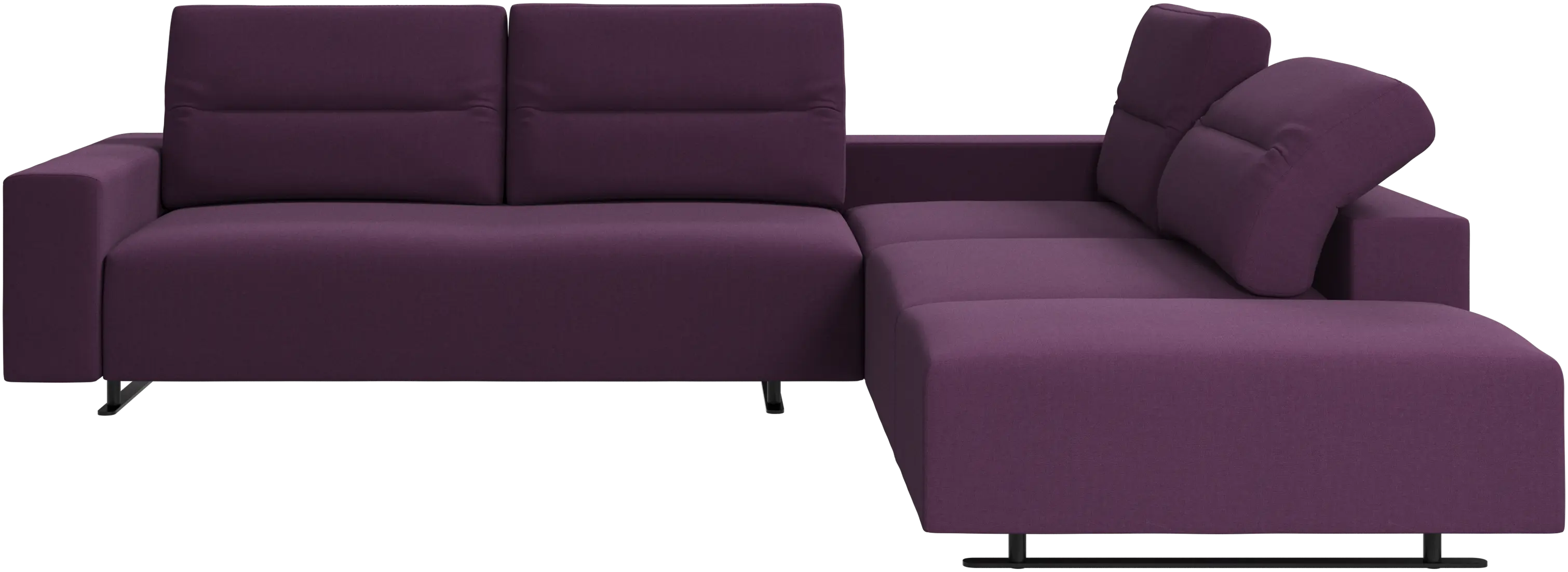 Hampton corner sofa with adjustable back and storage on left side
