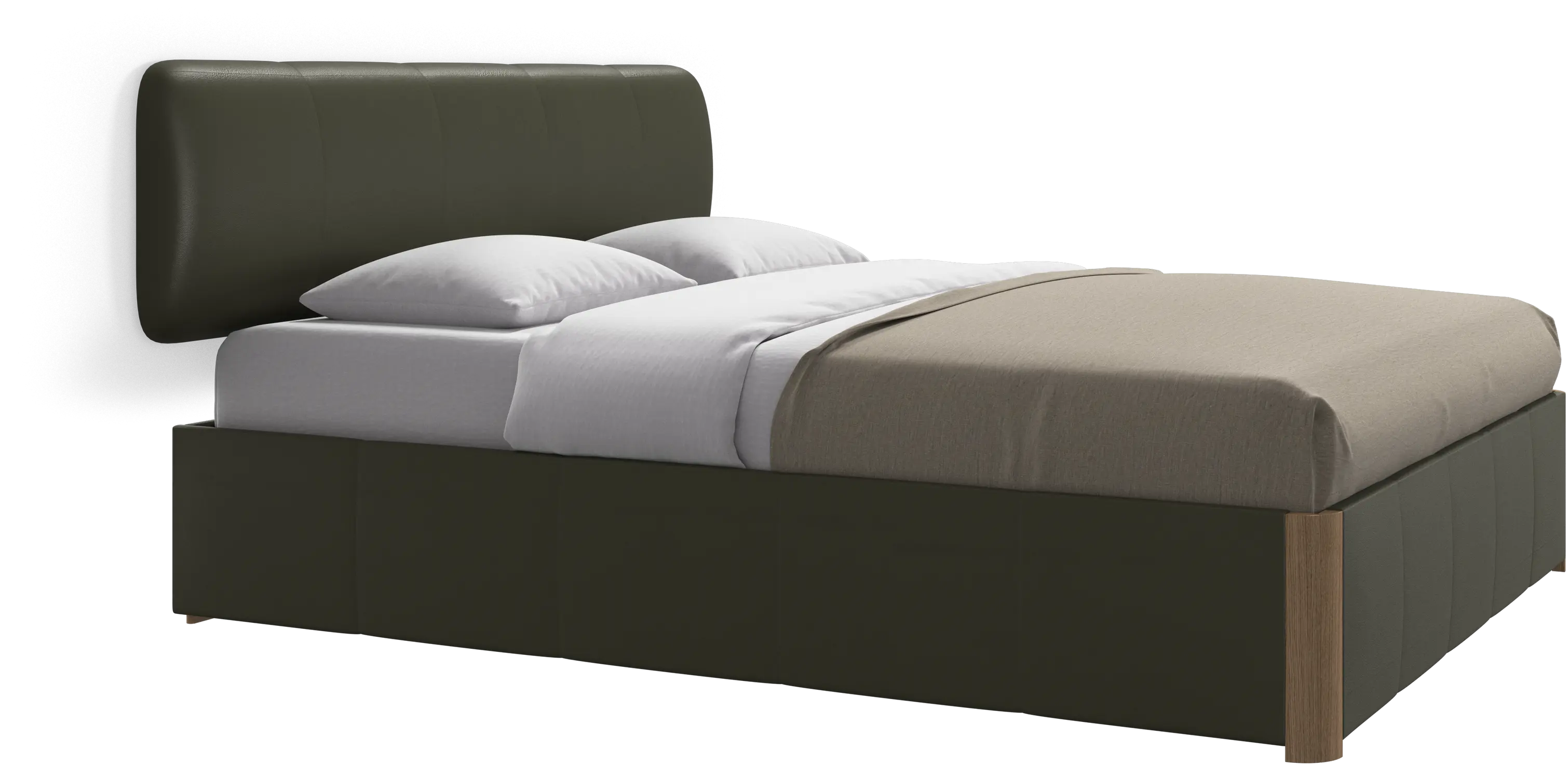 Element bed, wall-mounted headboard, with slats, excl. mattress