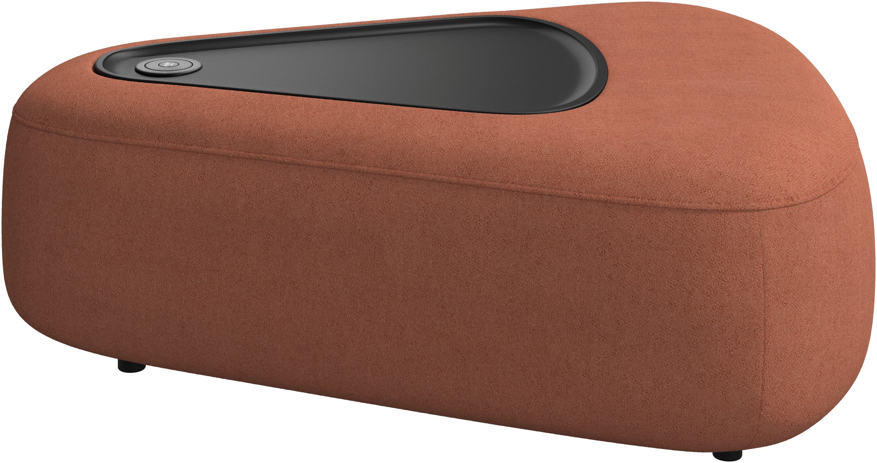 Ottawa triangular pouf with tray with USB charger