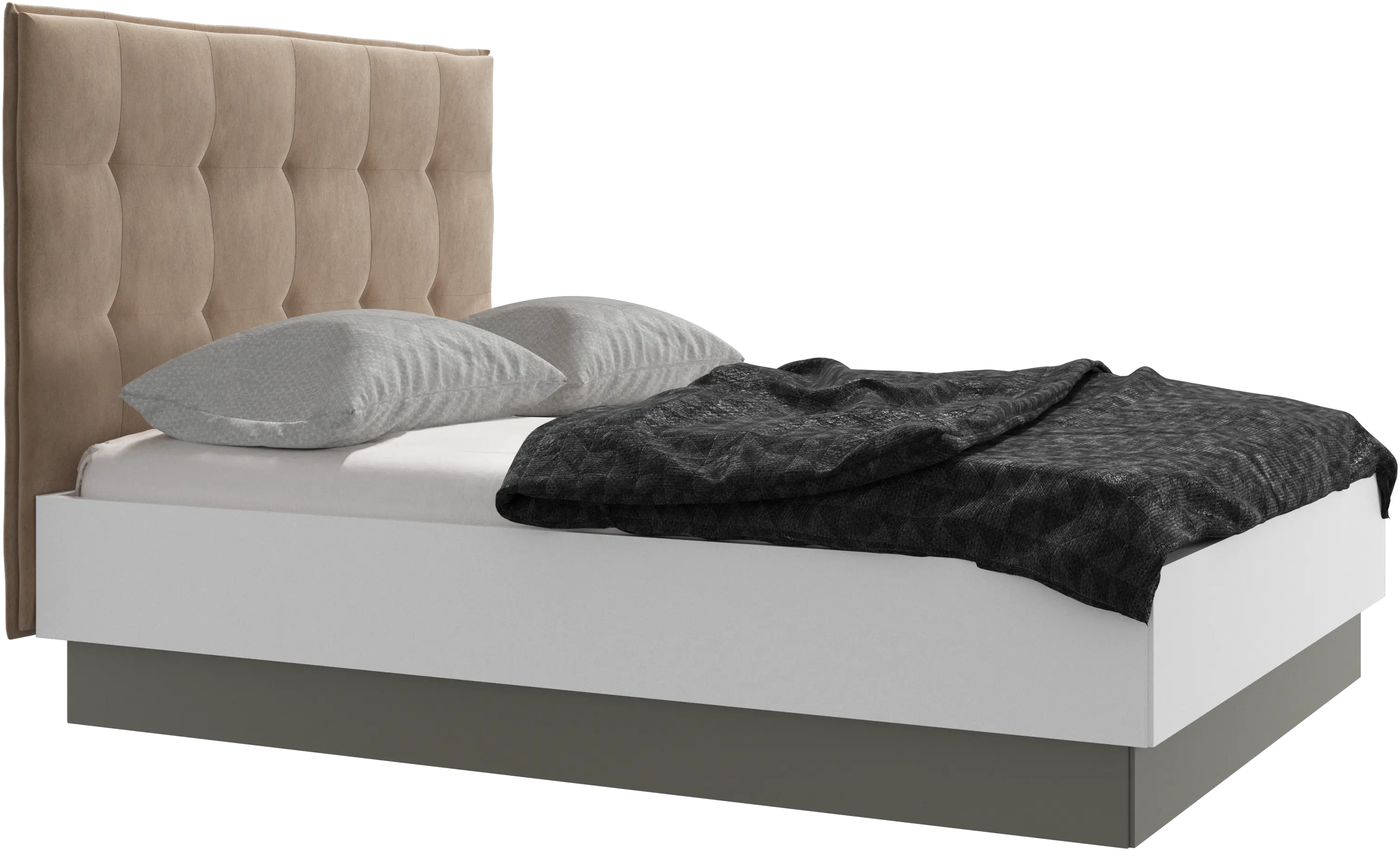 Lugano storage bed with lift-up frame and slats, excl. mattress