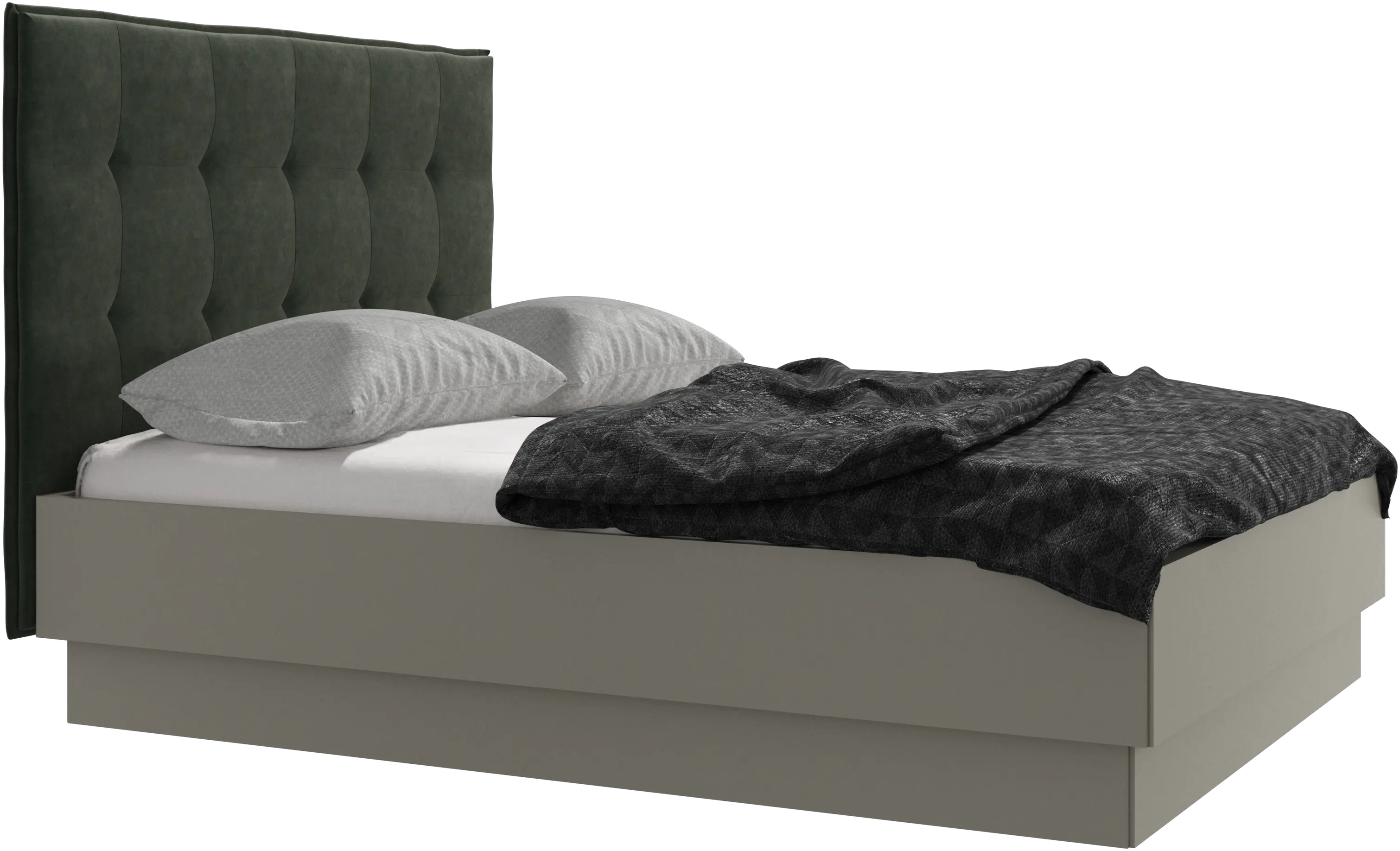 Lugano storage bed with lift-up frame and slats, excl. mattress
