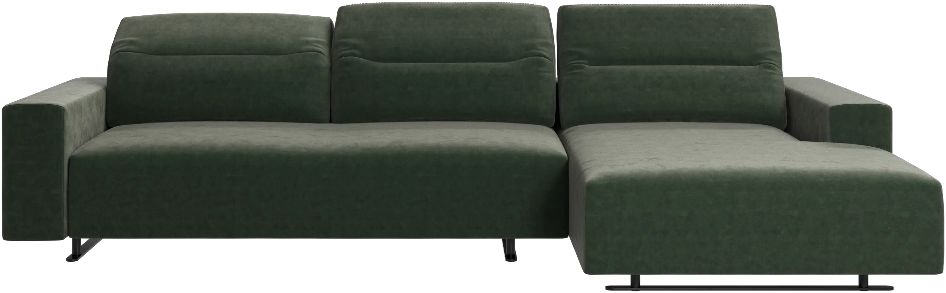 Canapé Hampton avec dossier ajustable et méridienne à droite