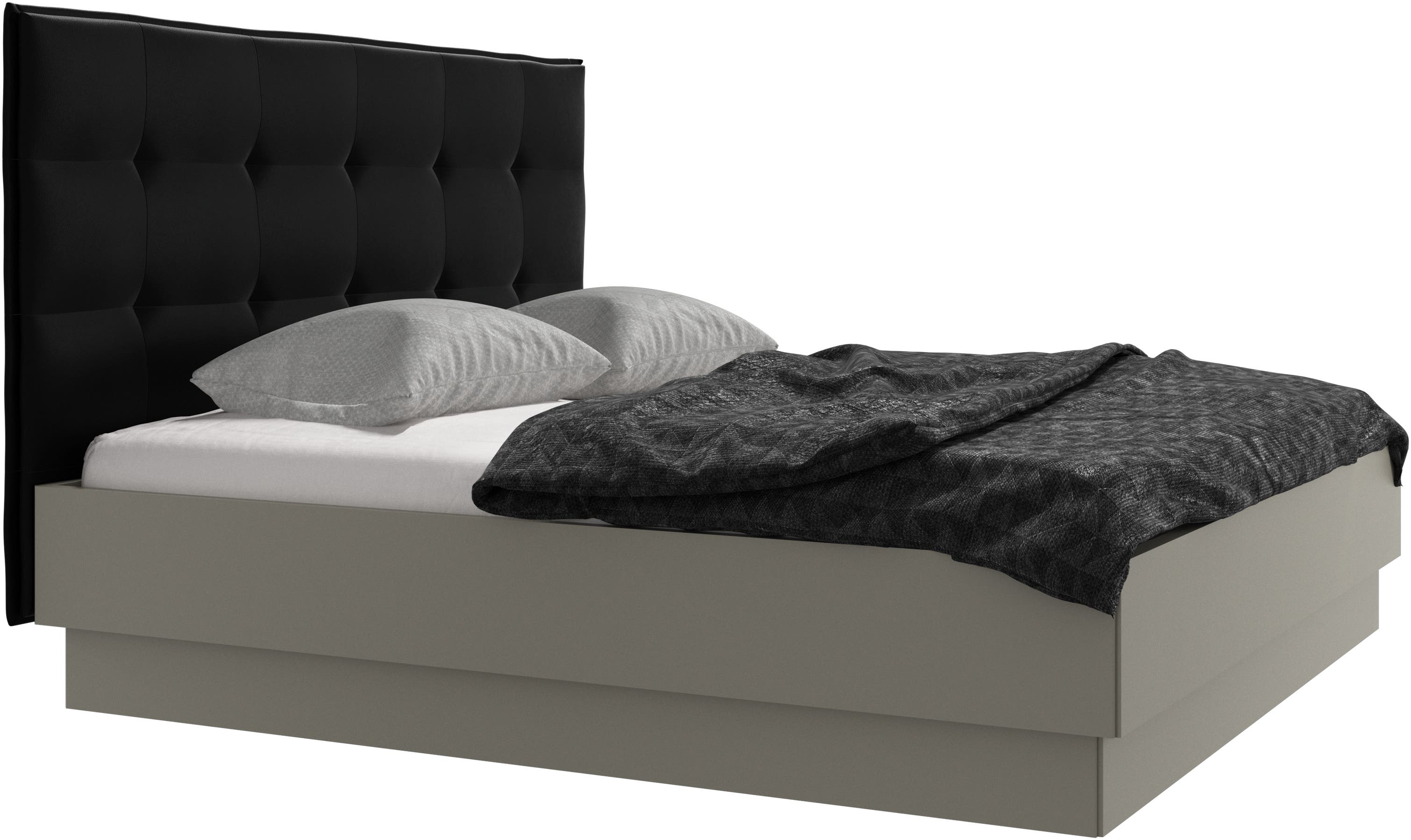 Lugano storage bed with lift-up frame and slats, excl. mattress