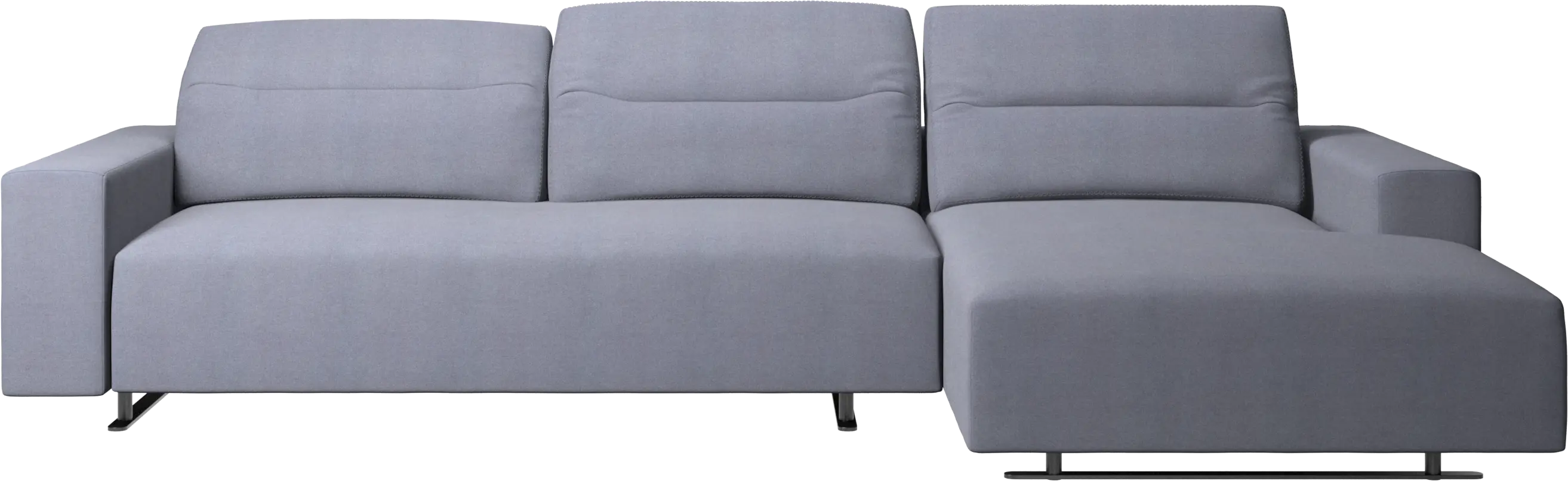 Hampton sofa med justerbar rygg og hvilemodul høyre side