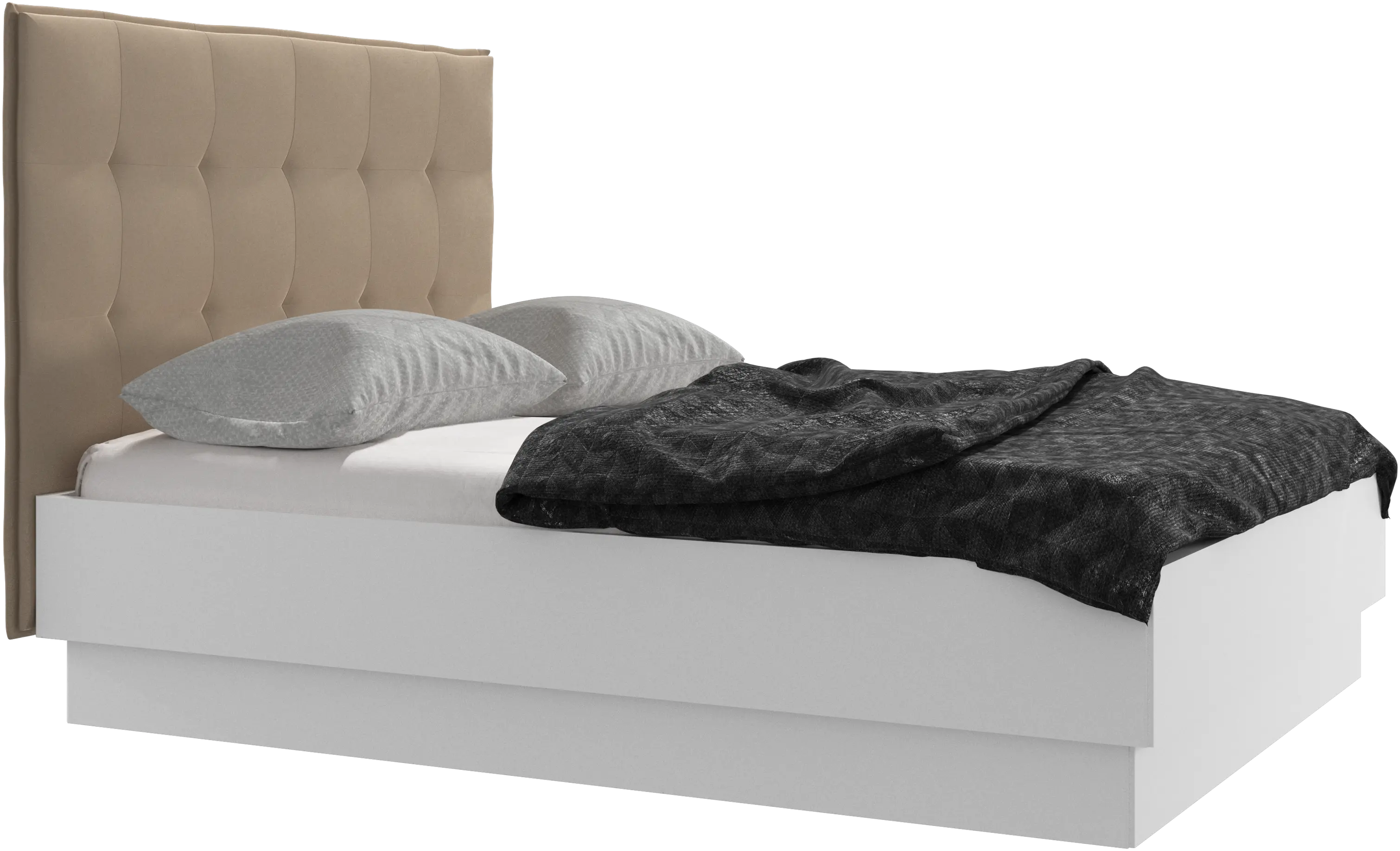 Lugano storage bed with lift-up frame and slats, excl. mattress