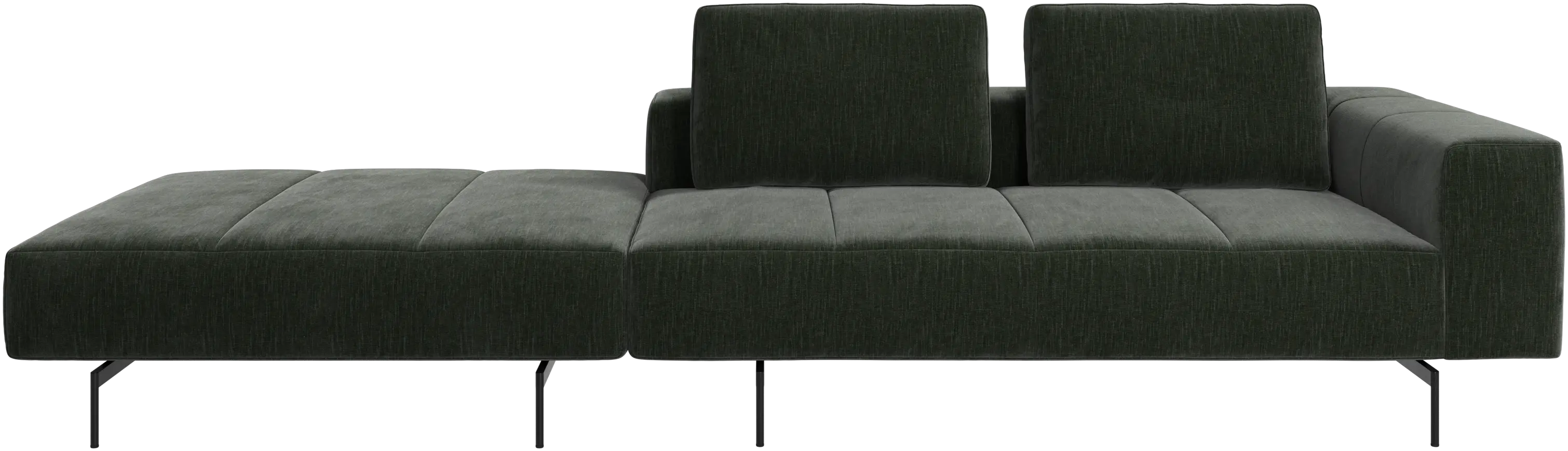 Amsterdam sofa with footstool on left side