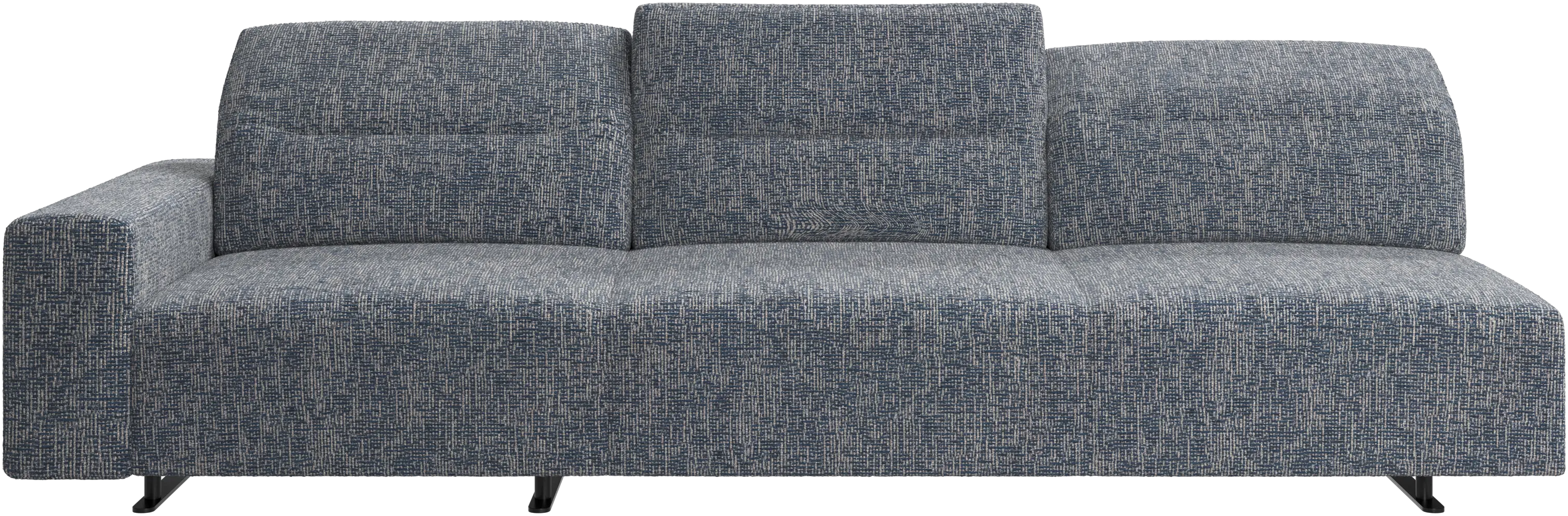 Hampton sofa with adjustable back and storage on the left side