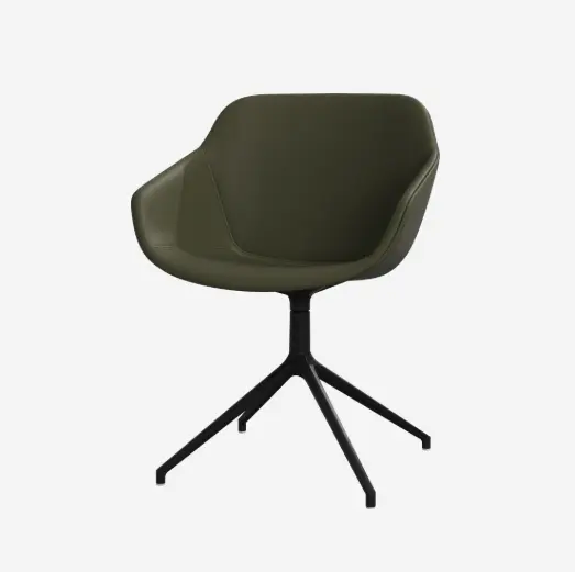 Dining chairs Chaise Vienna cuir Nordic grain vert -50% (prix à l'unité, 4 disponibles)
