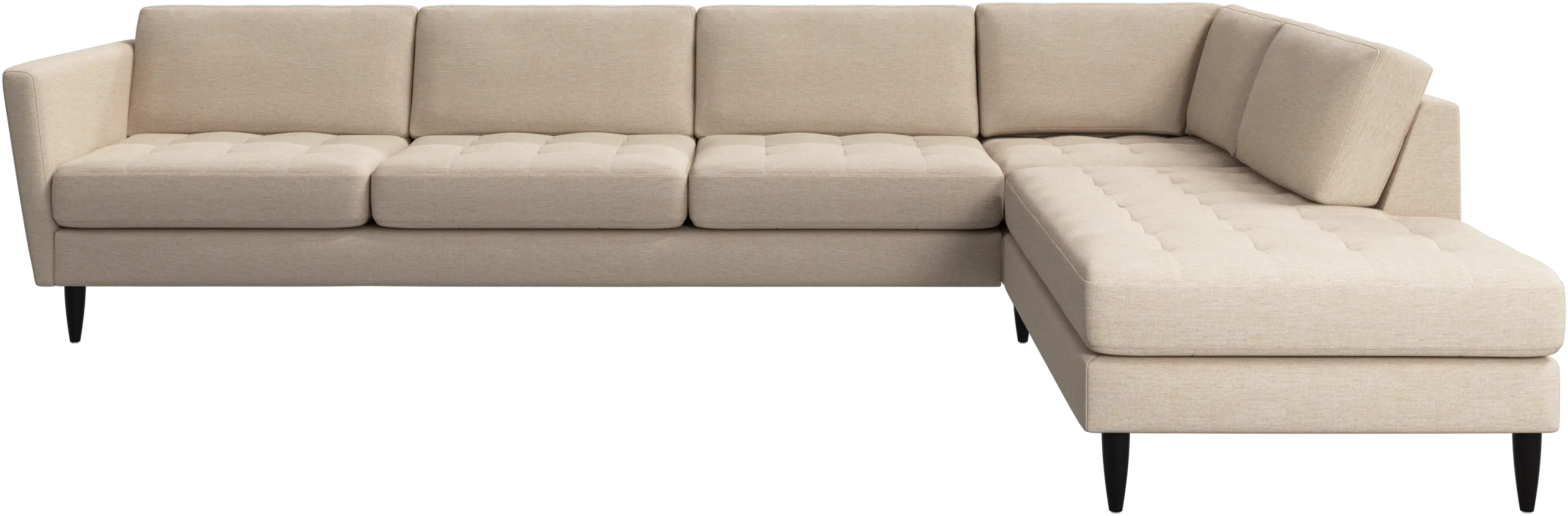 Osaka corner sofa with lounging unit, tufted seat
