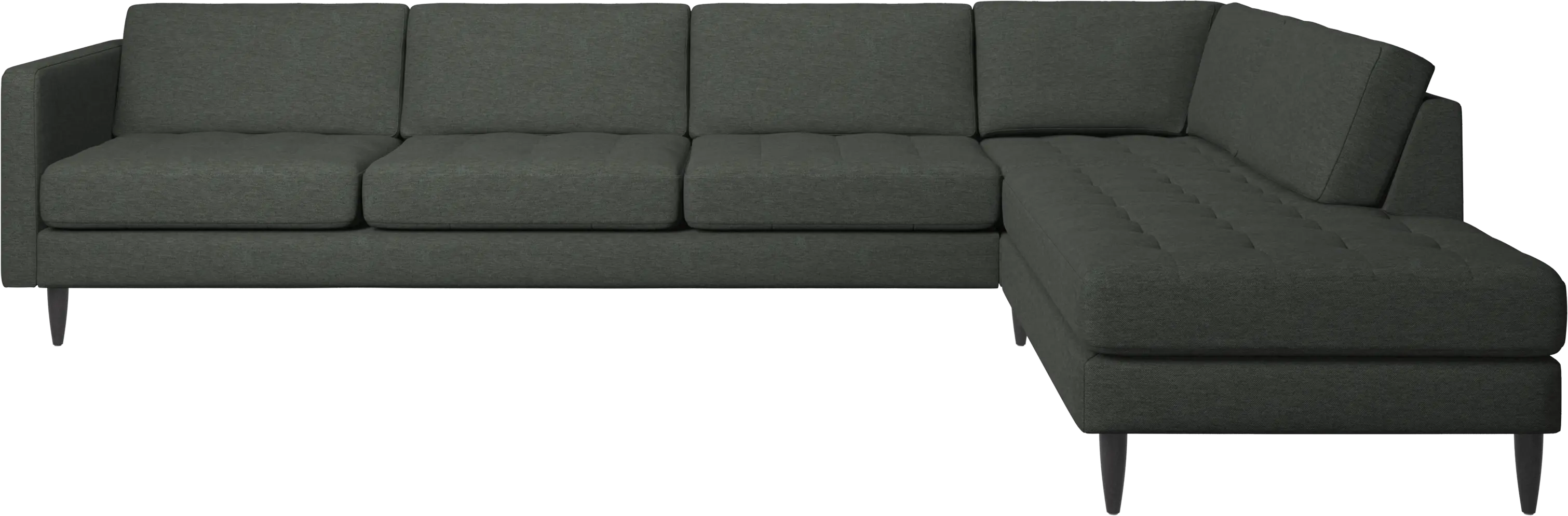Osaka corner sofa with lounging unit, tufted seat