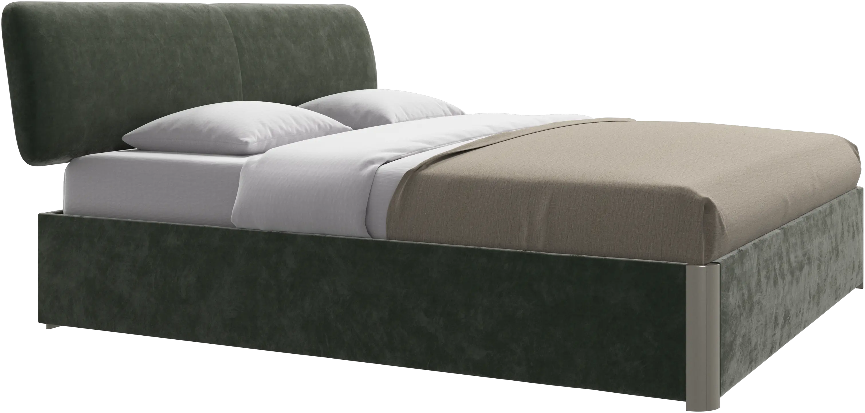 Element cama, cabecero montado en la cama, con láminas, excl. colchón