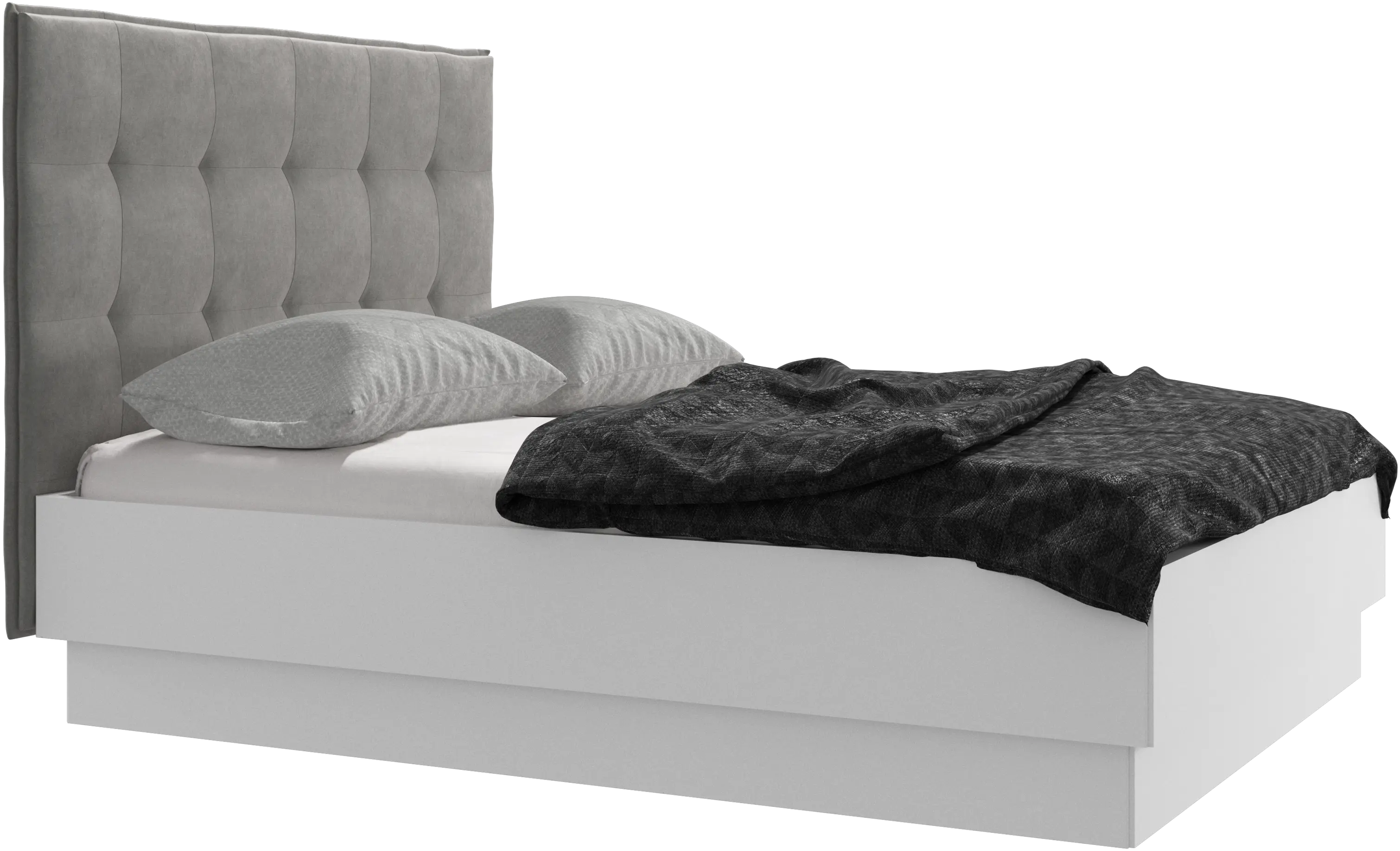 Lugano storage bed with lift-up frame and slats, excl. mattress