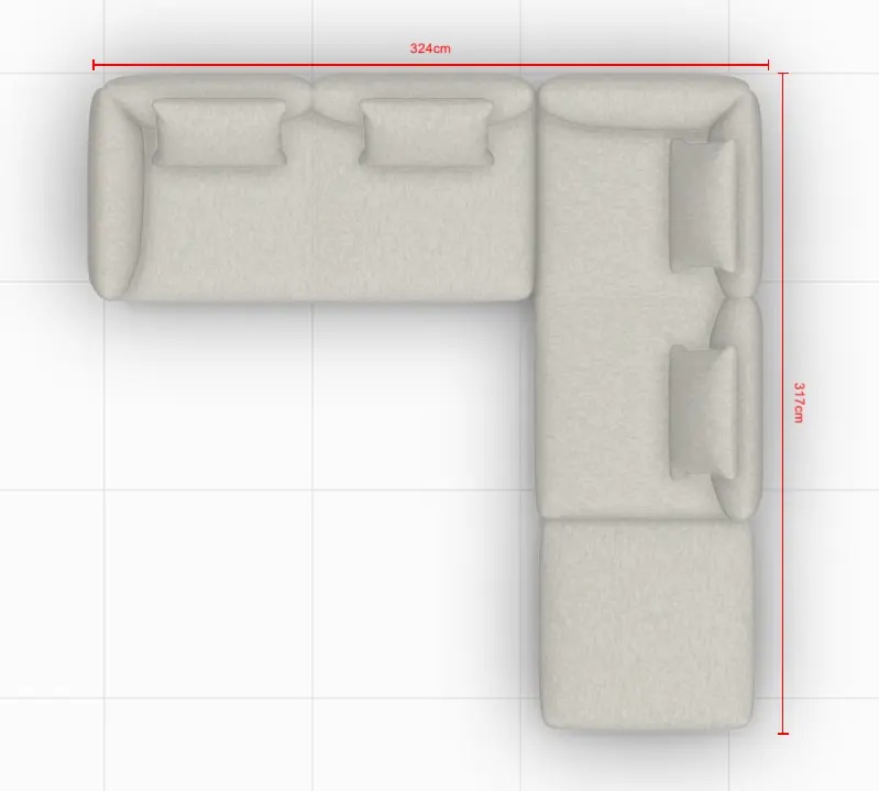 SOFA SALAMANCA Z PUFEM + 2 DODATKOWE PODUSZKI -30%