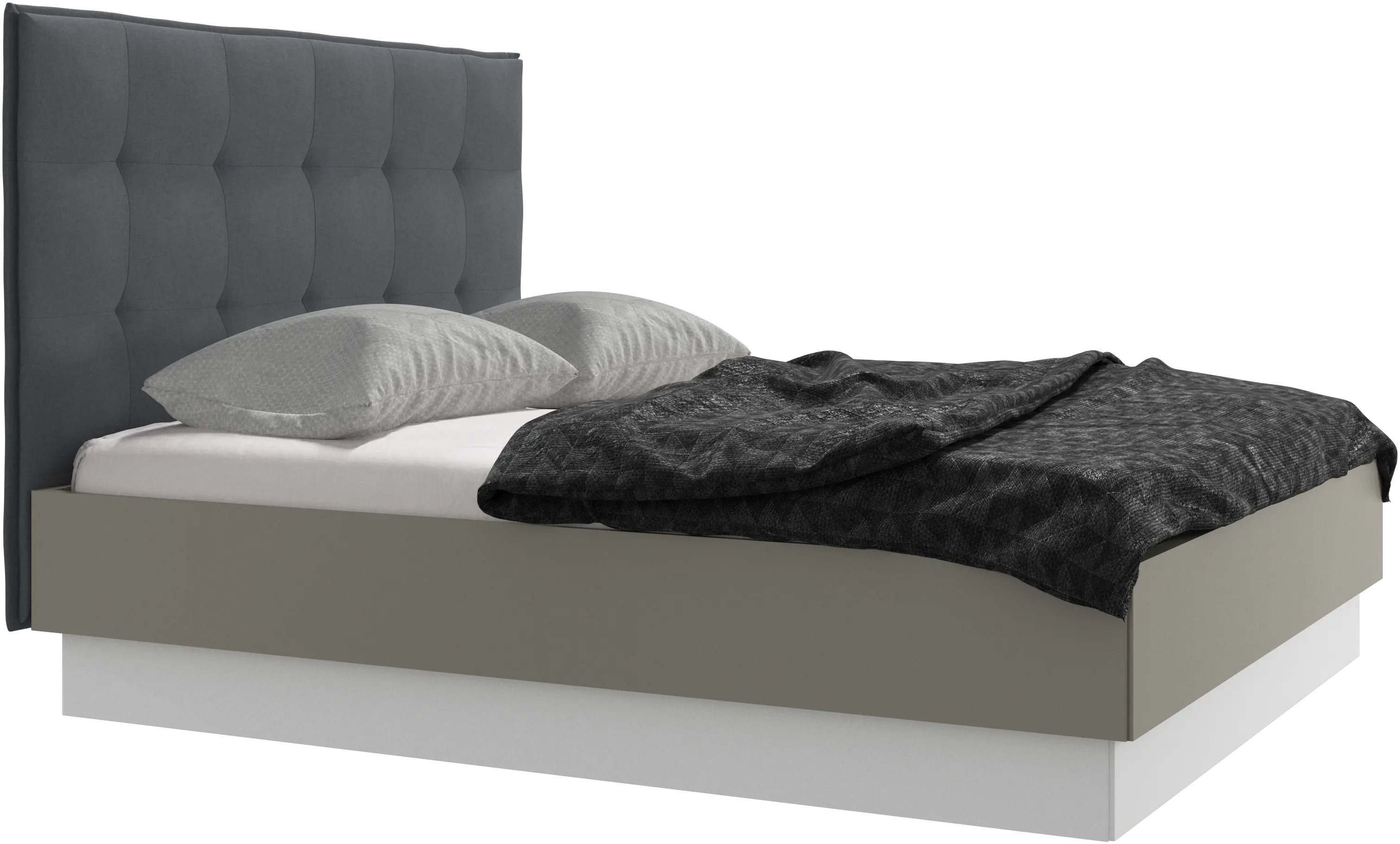 Lugano storage bed with lift-up frame and slats, excl. mattress