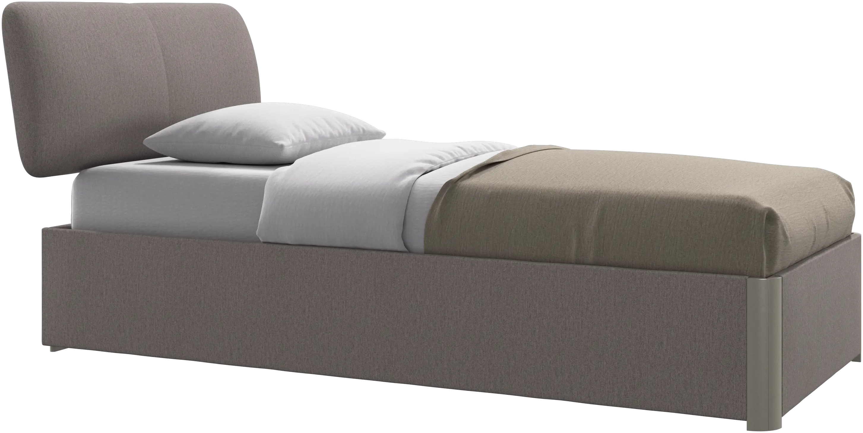 Element bed, bed-mounted headboard, with slats and storage solution, excl. mattress