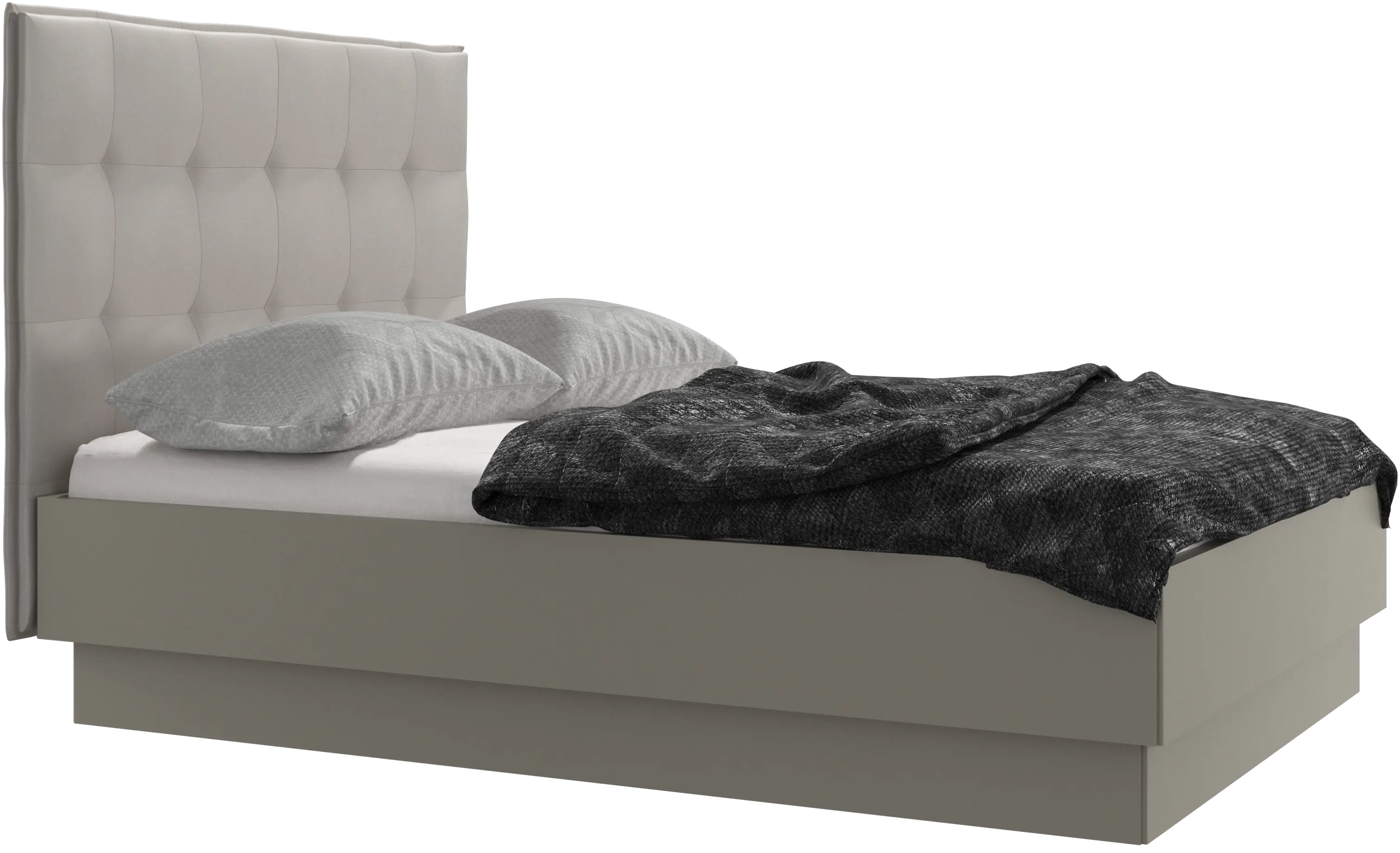Cama con canapé Lugano, estructura elevable y tablado, no incluye colchón