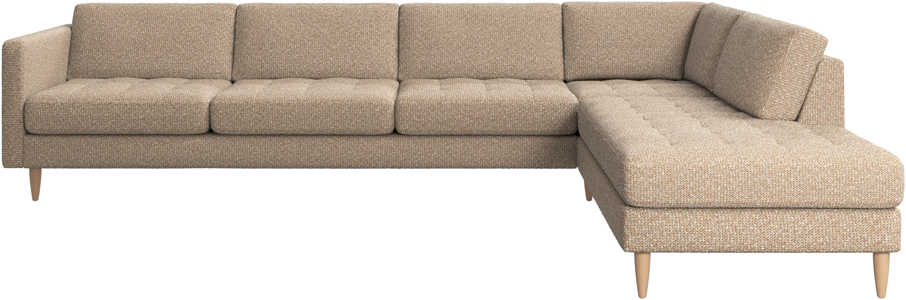Osaka corner sofa with lounging unit, tufted seat