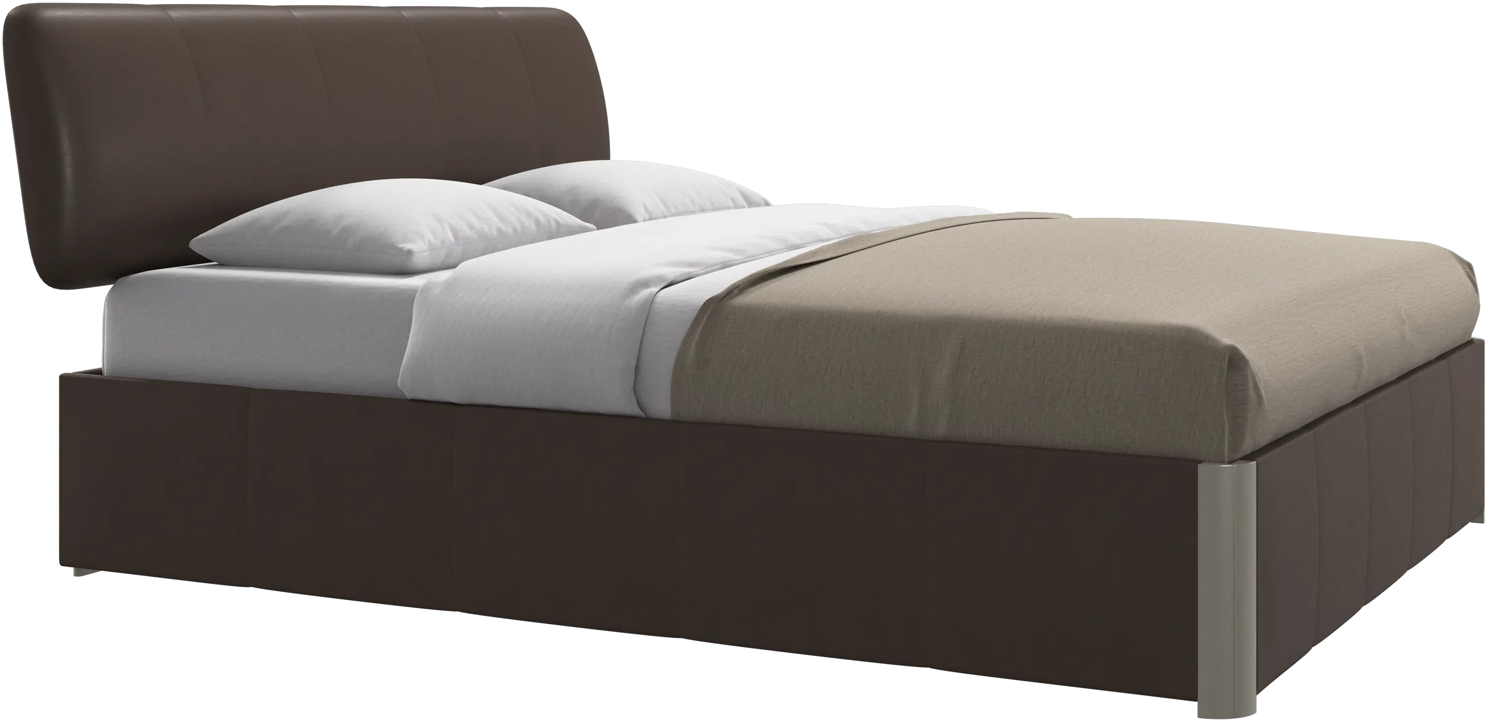 Element bed, bed-mounted headboard, with slats, excl. mattress