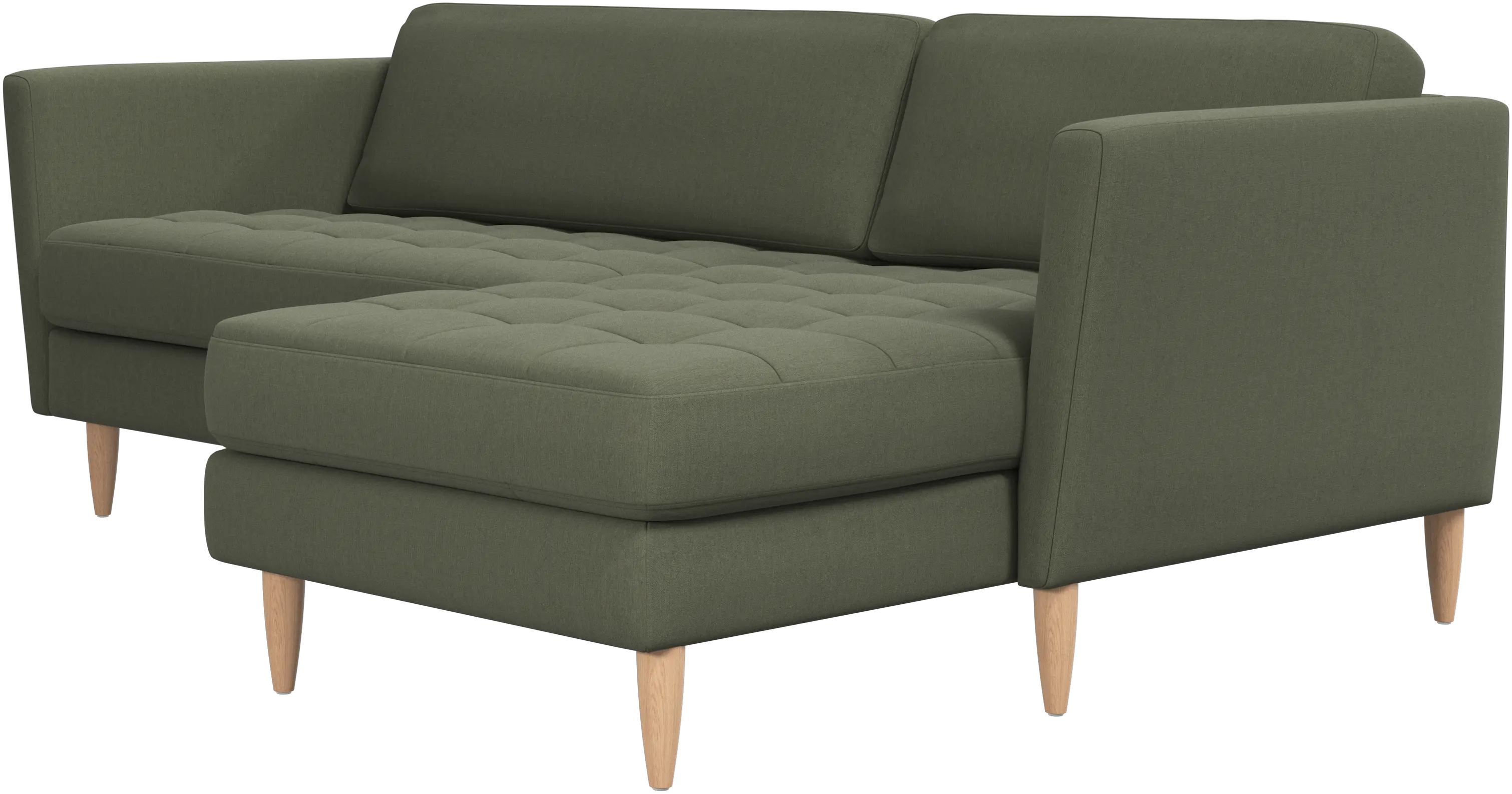 Osaka sofa with resting unit, tufted seat