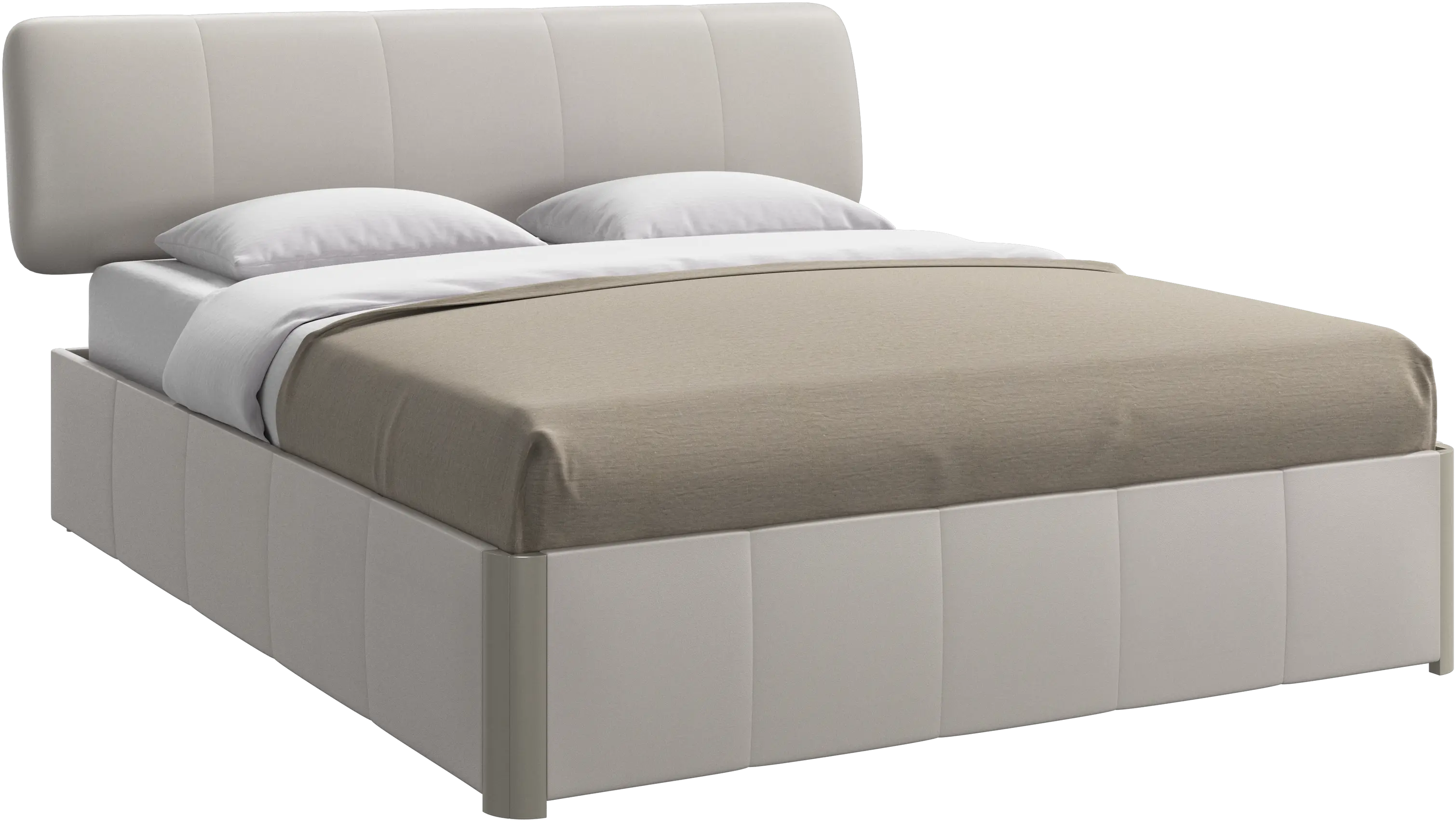 Element cama, cabeceira montada na cama, com ripas, excl. colchão