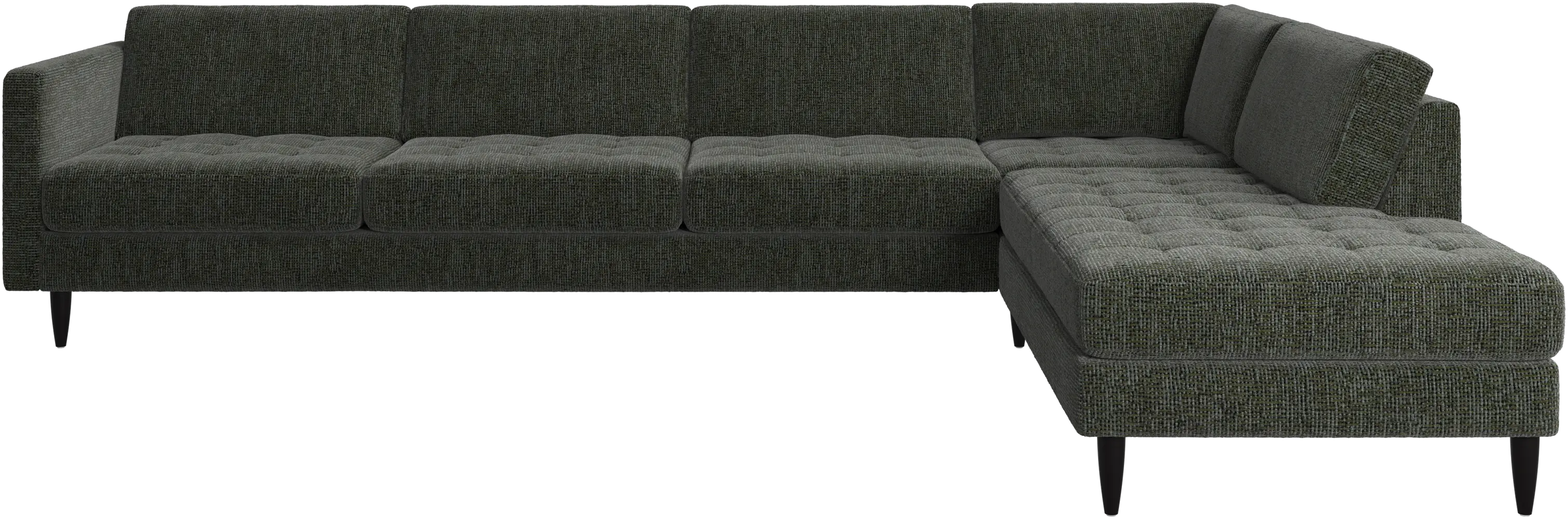 Osaka corner sofa with lounging unit, tufted seat