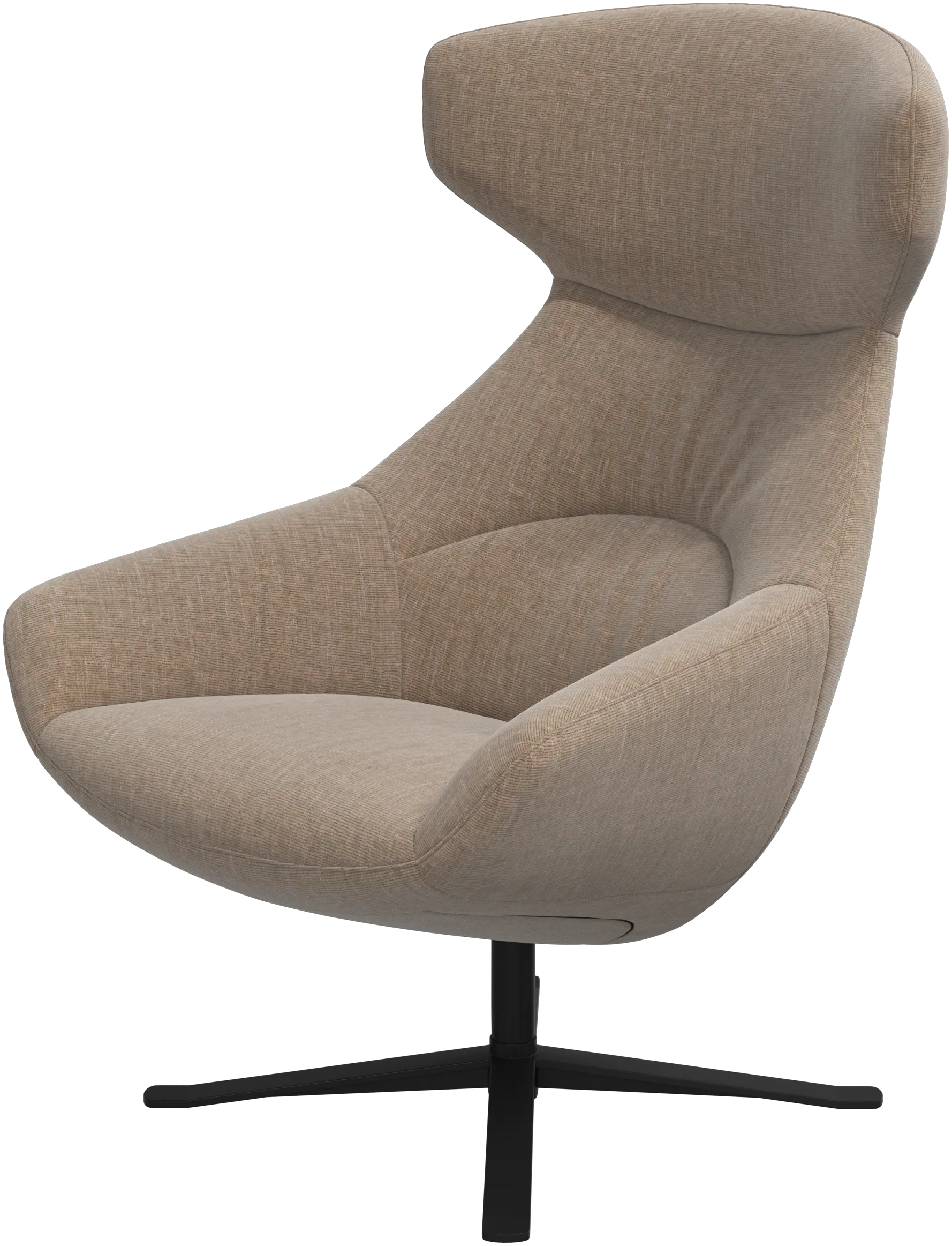 Porto chair with reclining back function and swivel base